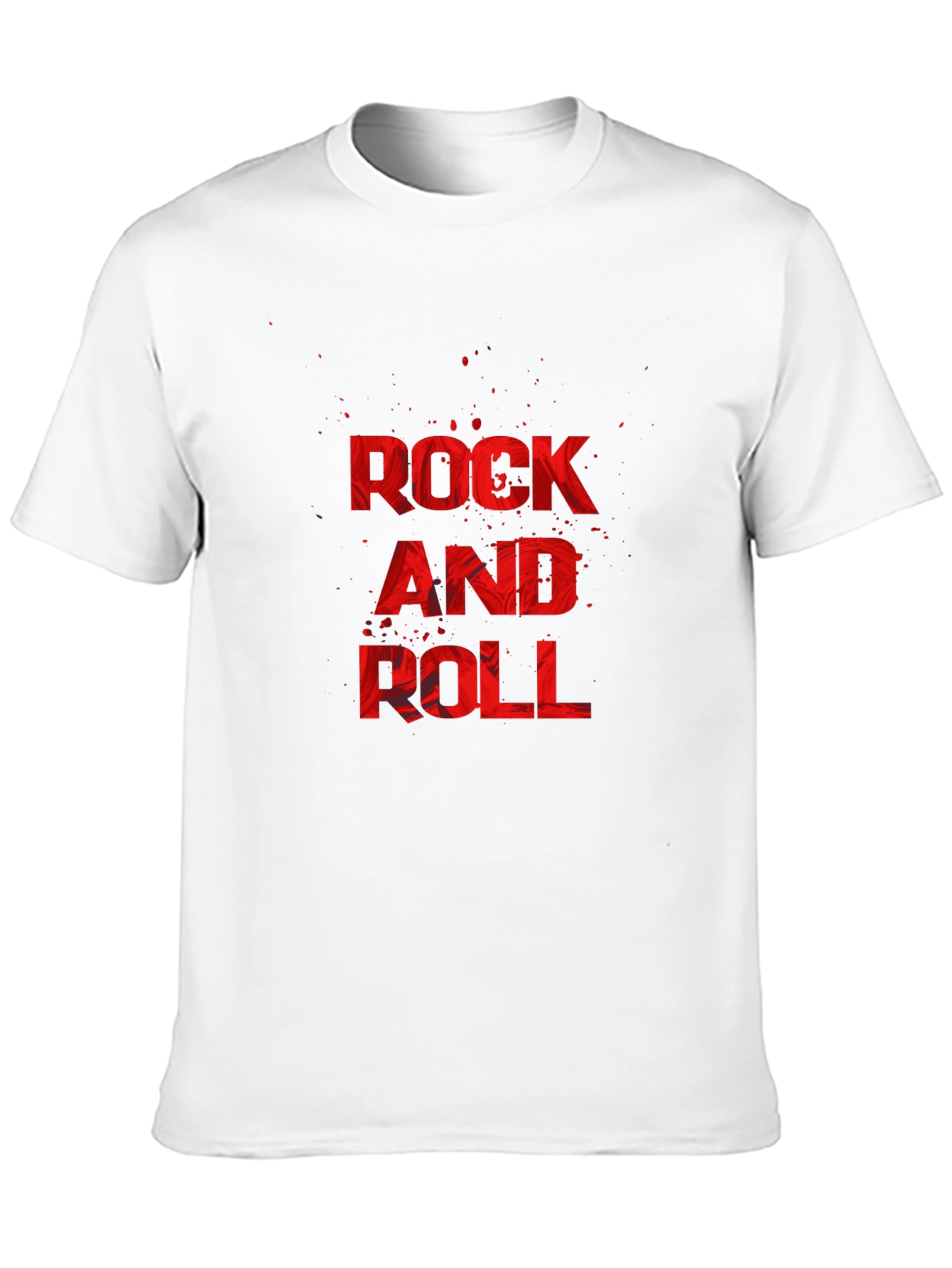 Rock and Roll Graphic Tee - Black Cotton T-Shirt