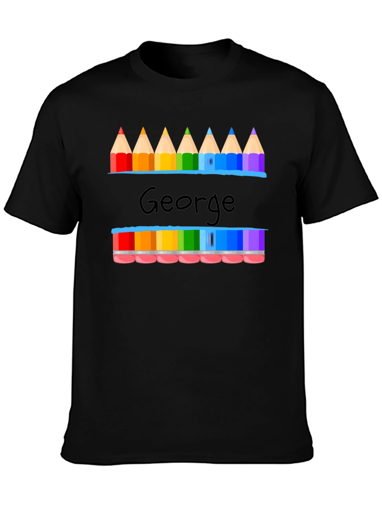 George Pencil Rainbow Graphic T-Shirt