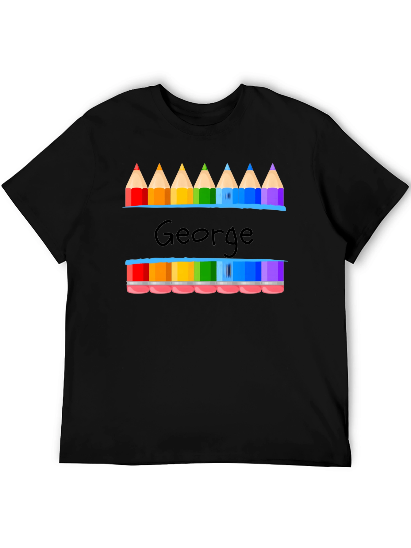 George Pencil Rainbow Graphic T-Shirt