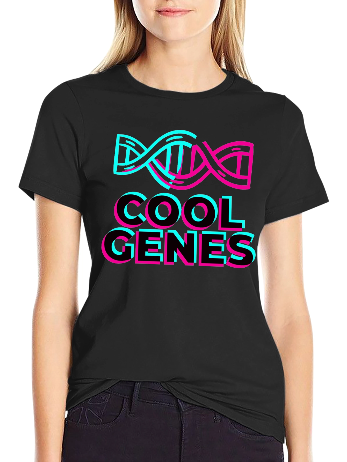 Cool Genes Graphic Tee - Stylish DNA Design