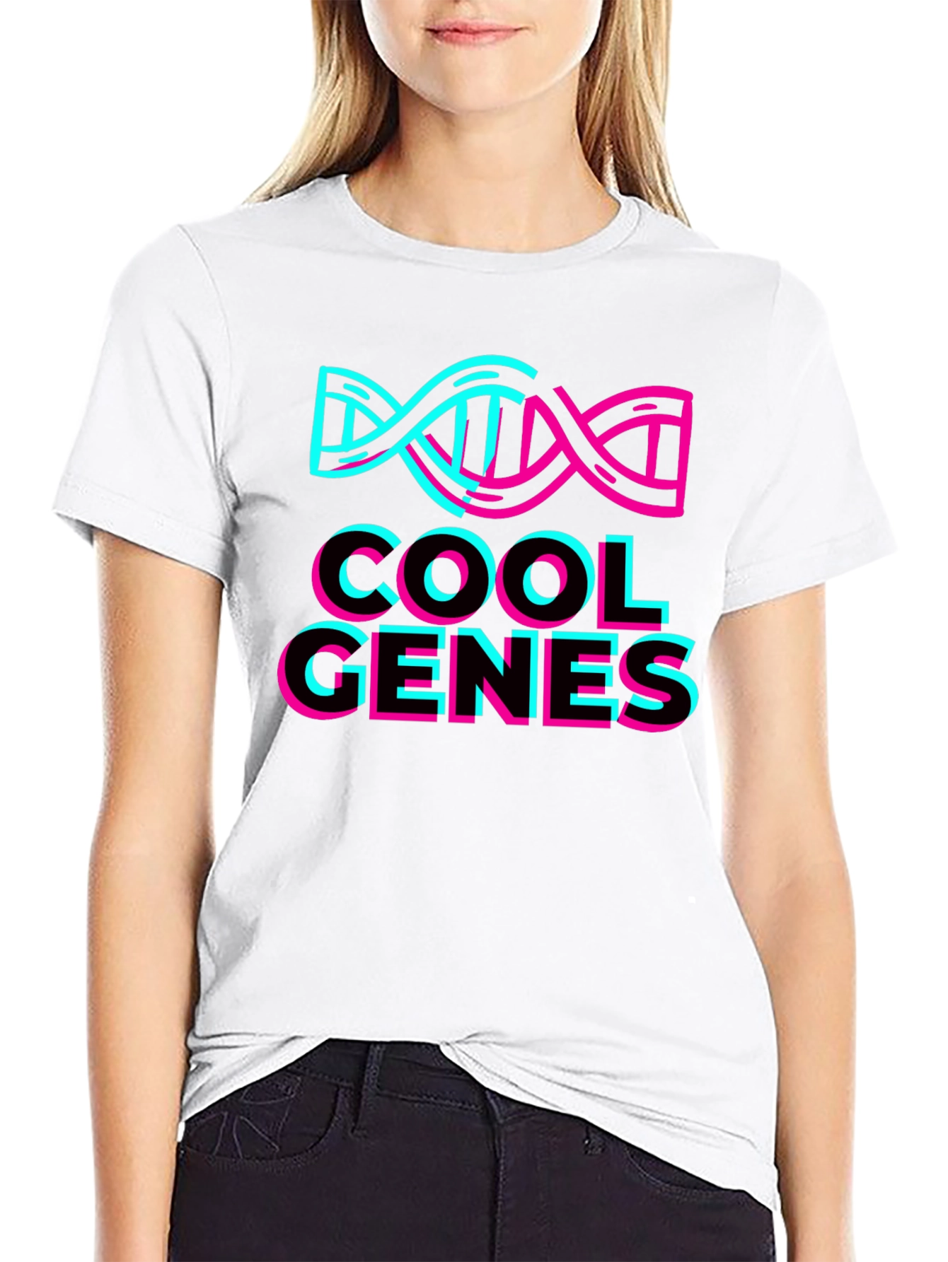 Cool Genes Graphic Tee - Stylish DNA Design