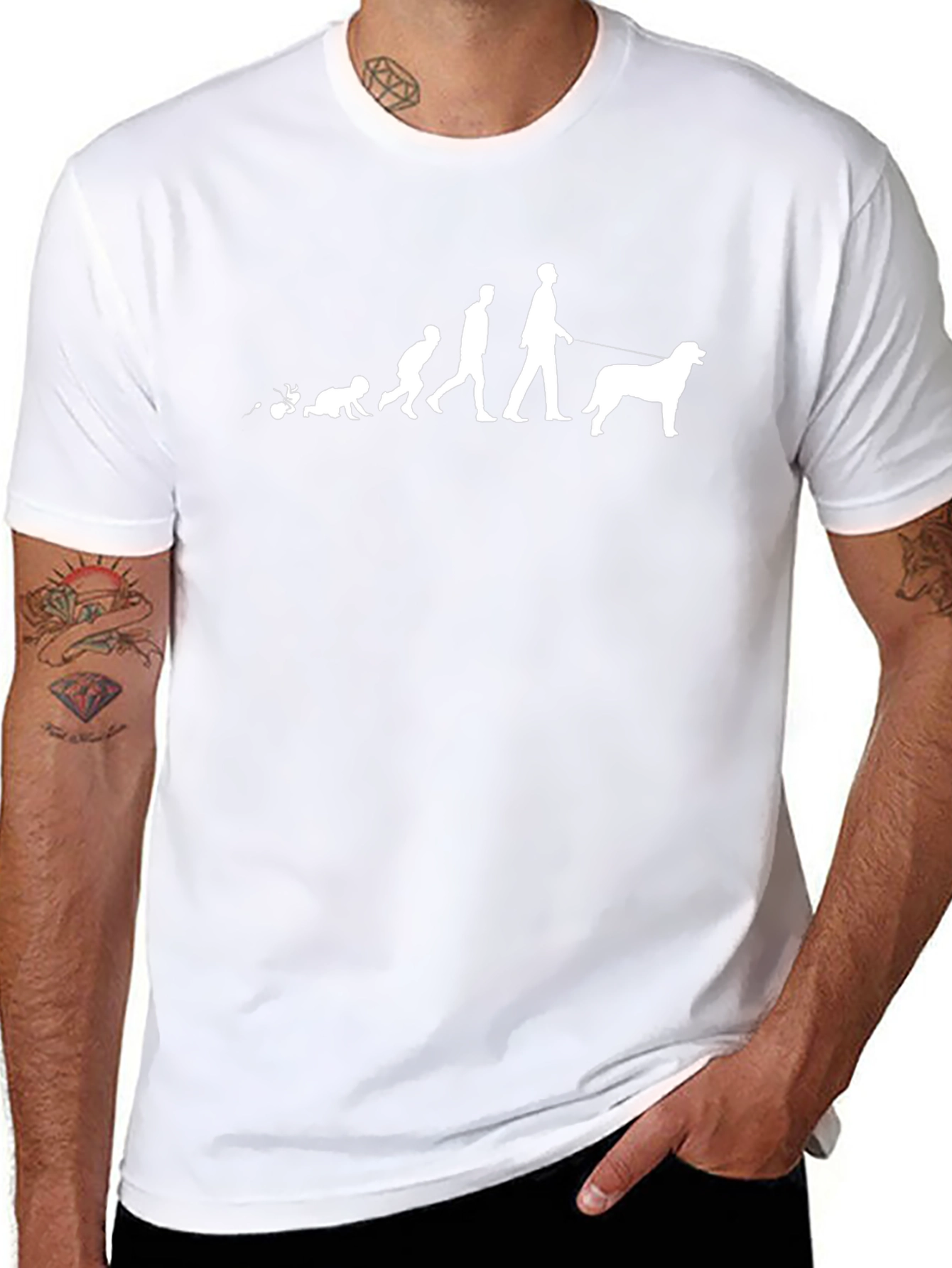 Evolution of Man and Dog T-Shirt