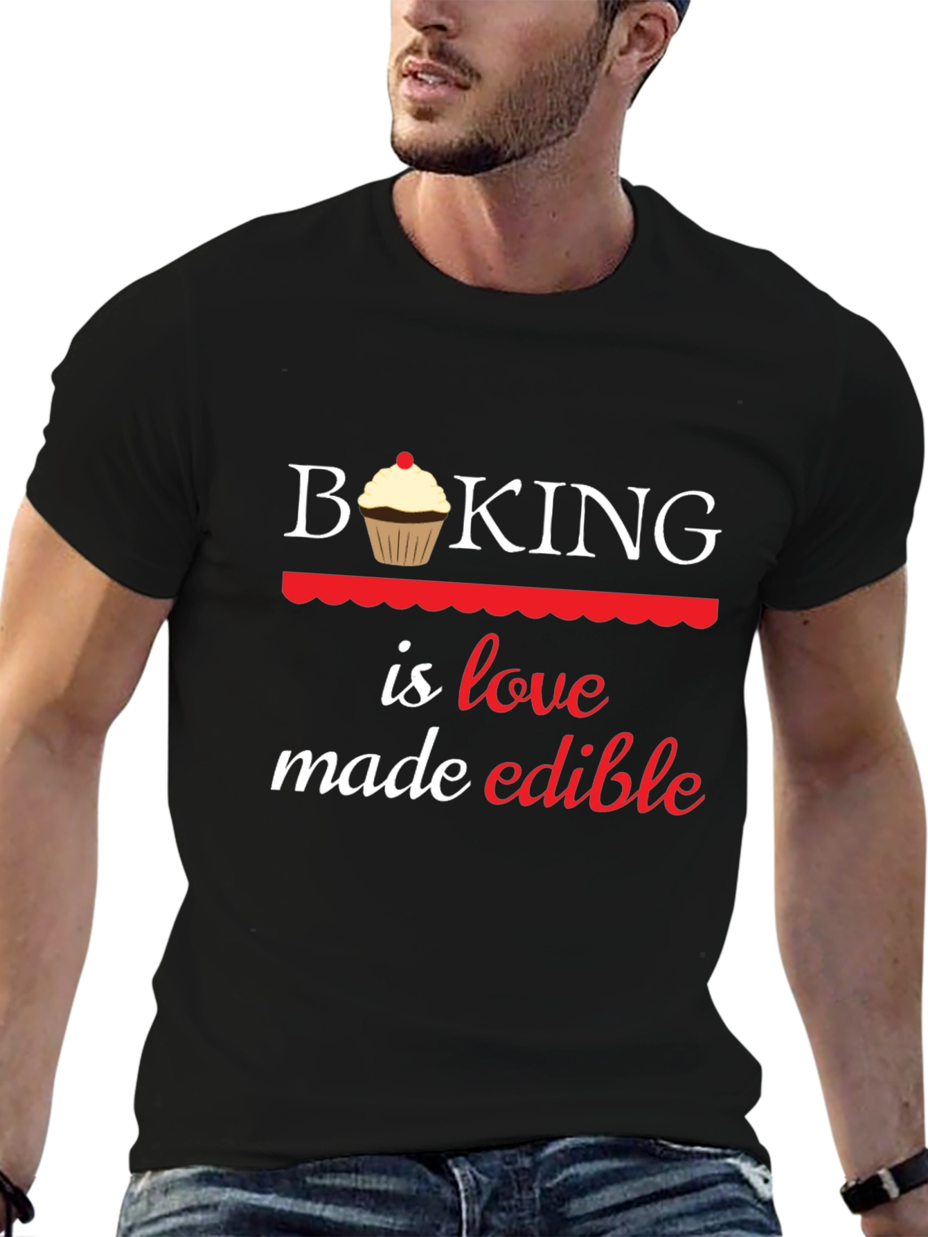Baking is Love Made Edible Graphic T-Shirt