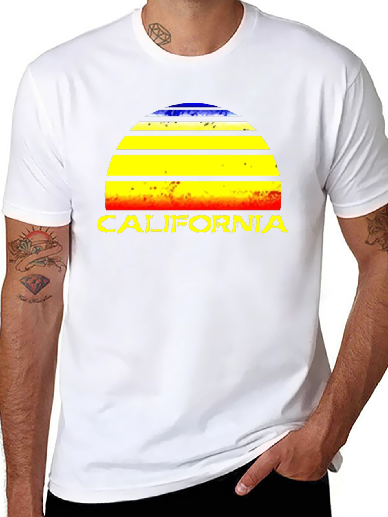 California Sunset Graphic T-Shirt - Retro Style Tee