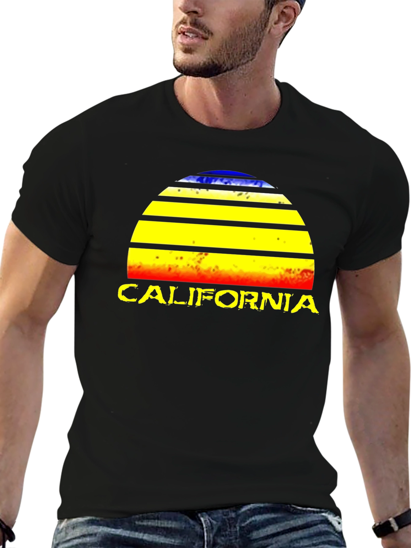 California Sunset Graphic T-Shirt - Retro Style Tee