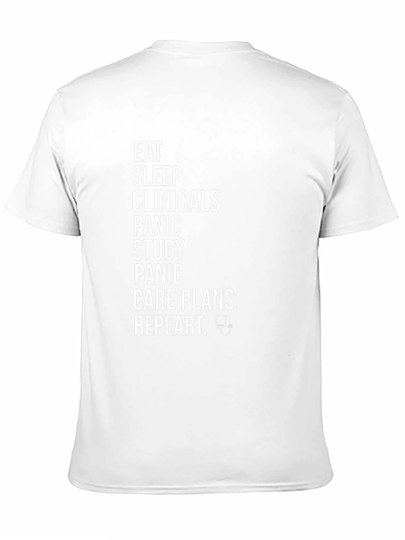 Eat Sleep Clinicals Repeat Black T-Shirt