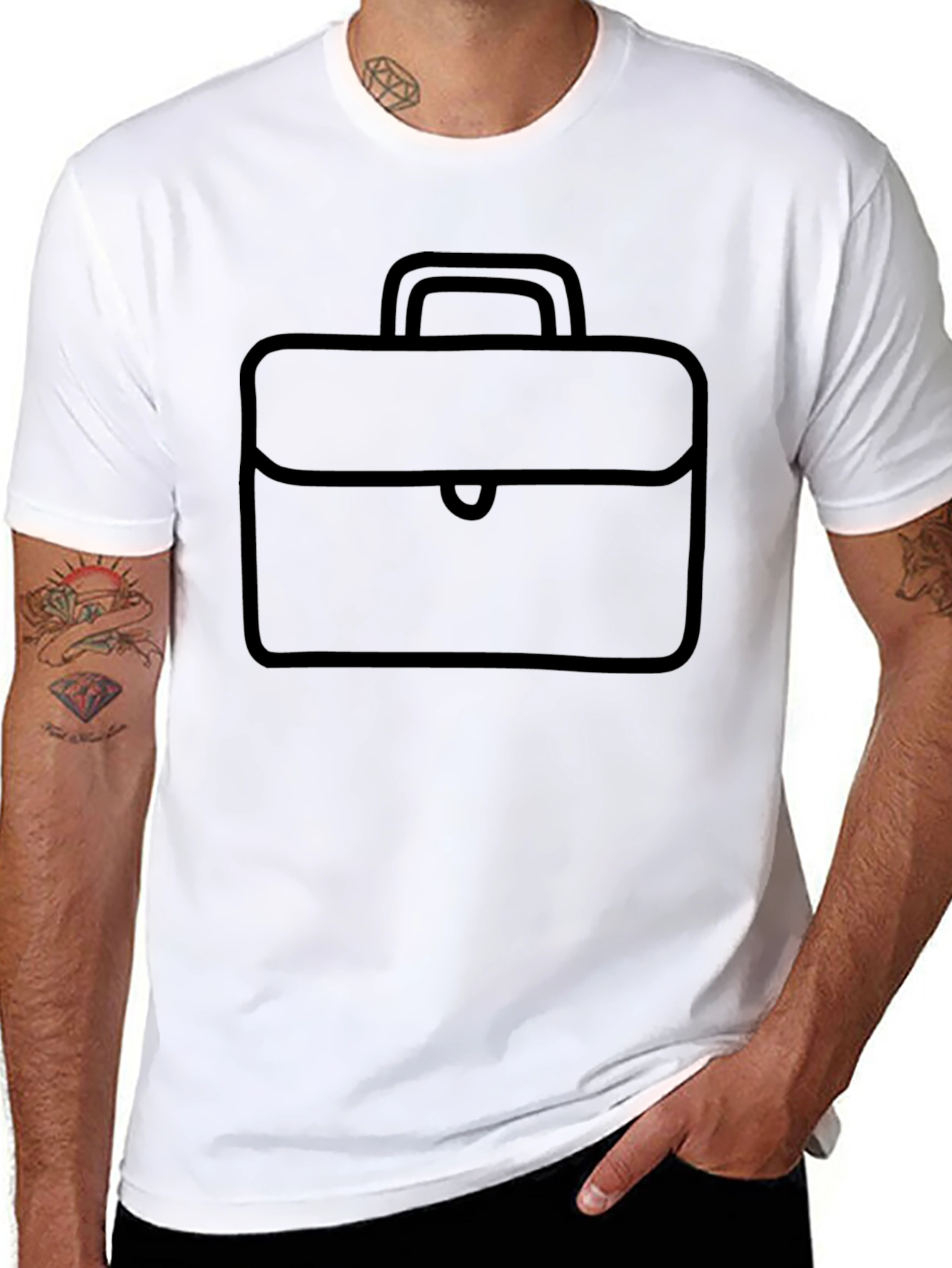 Briefcase Graphic Tee - Stylish & Functional