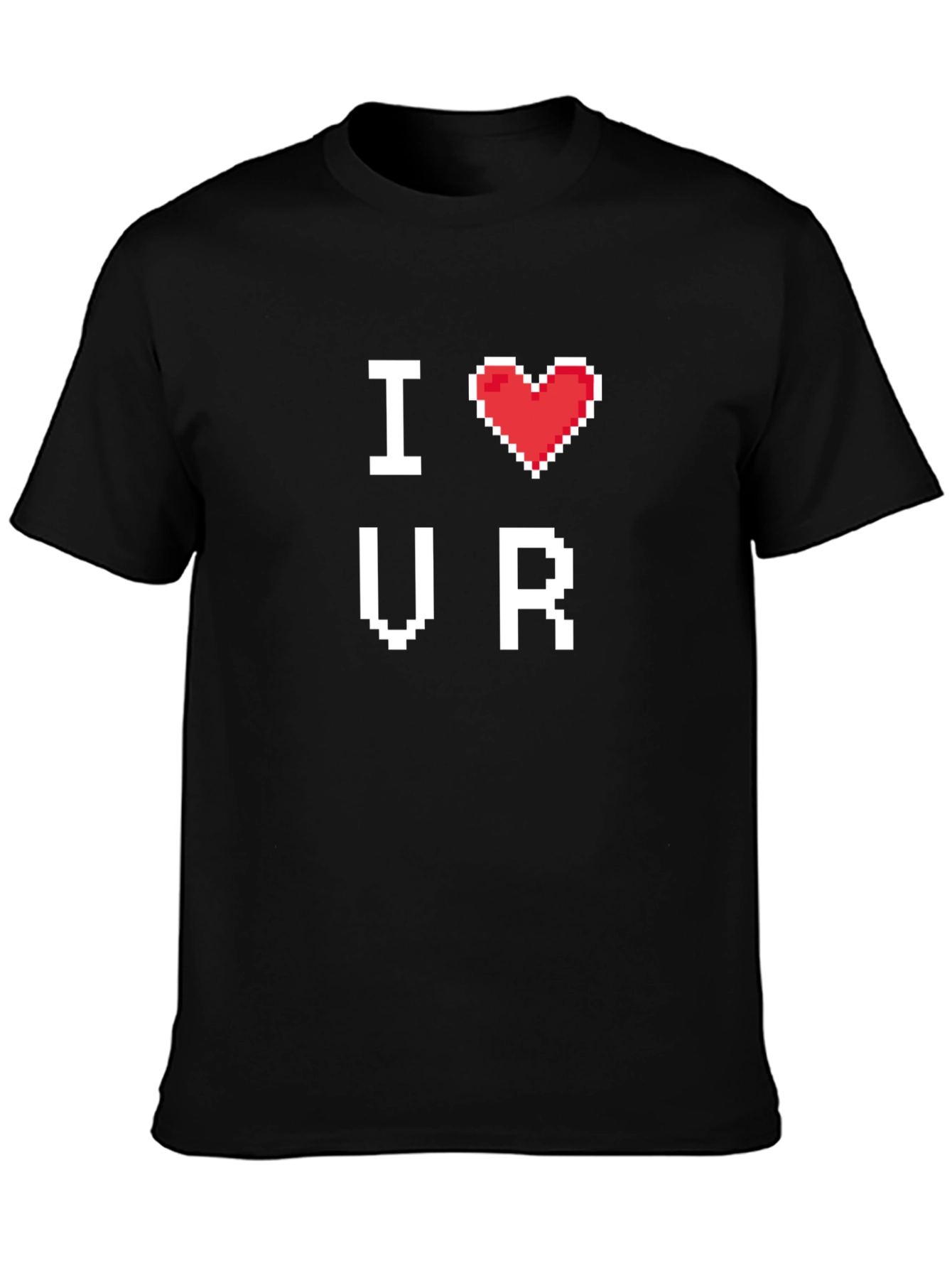 I Heart VR Pixel Art Black T-Shirt