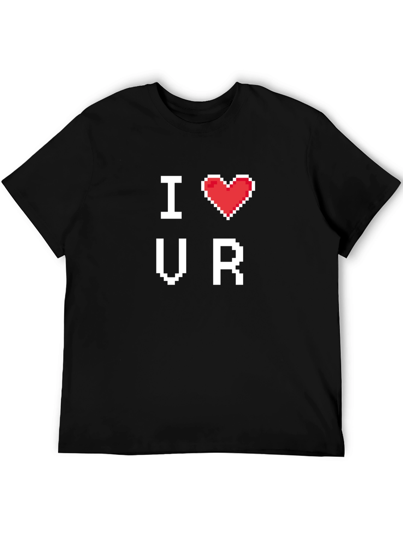 I Heart VR Pixel Art Black T-Shirt