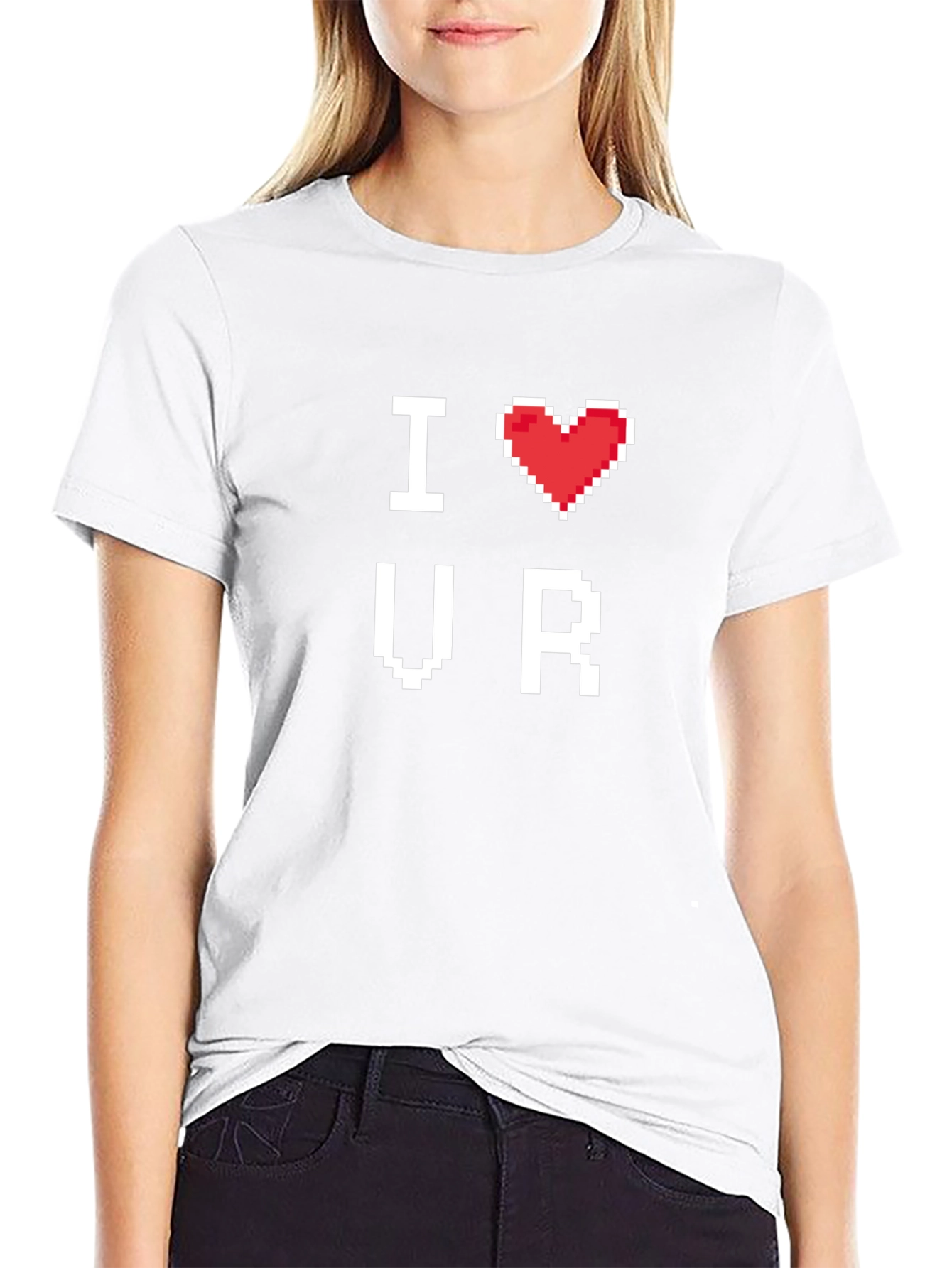 I Heart VR Pixel Art Black T-Shirt