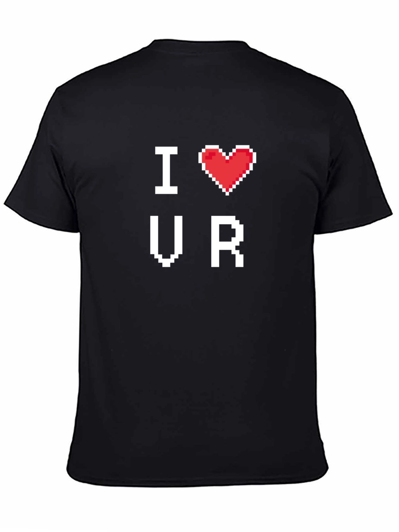 I Heart VR Pixel Art Black T-Shirt