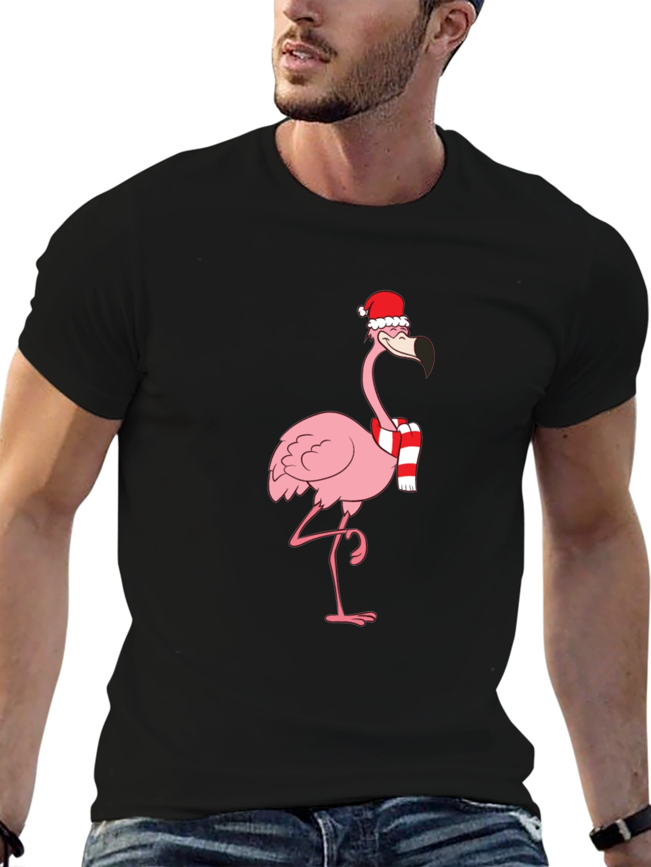 Festive Flamingo Graphic Tee