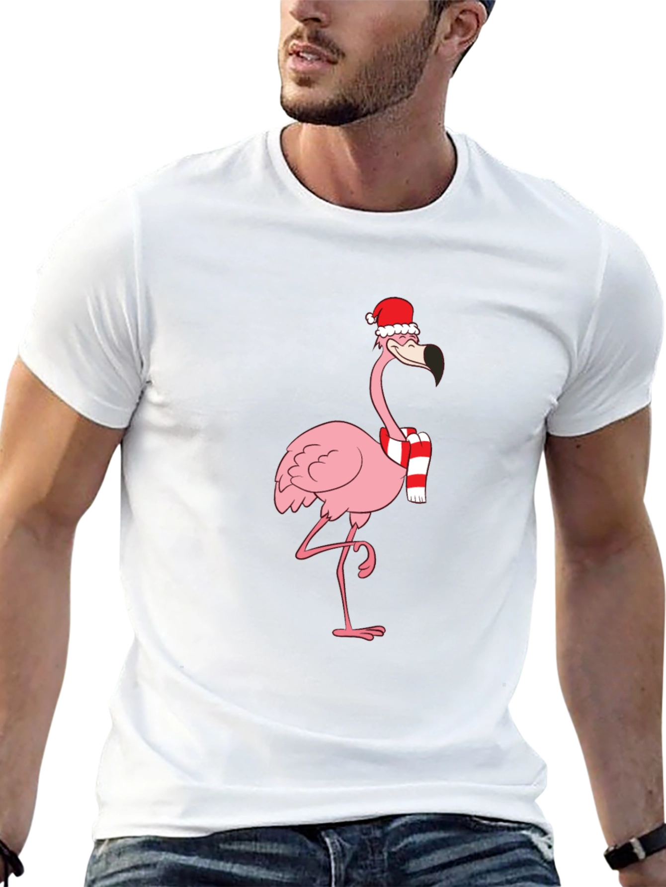 Festive Flamingo Graphic Tee