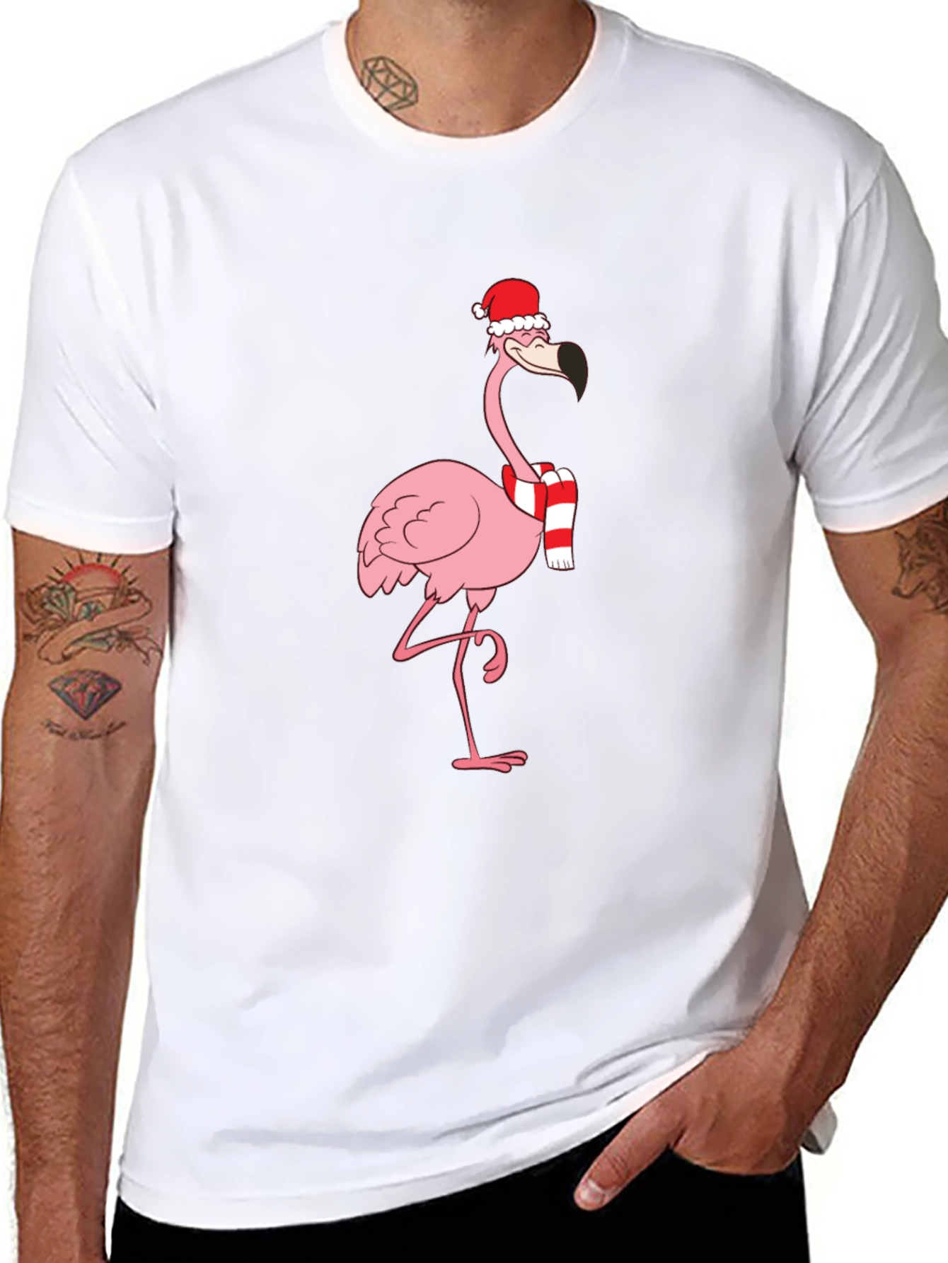 Festive Flamingo Graphic Tee