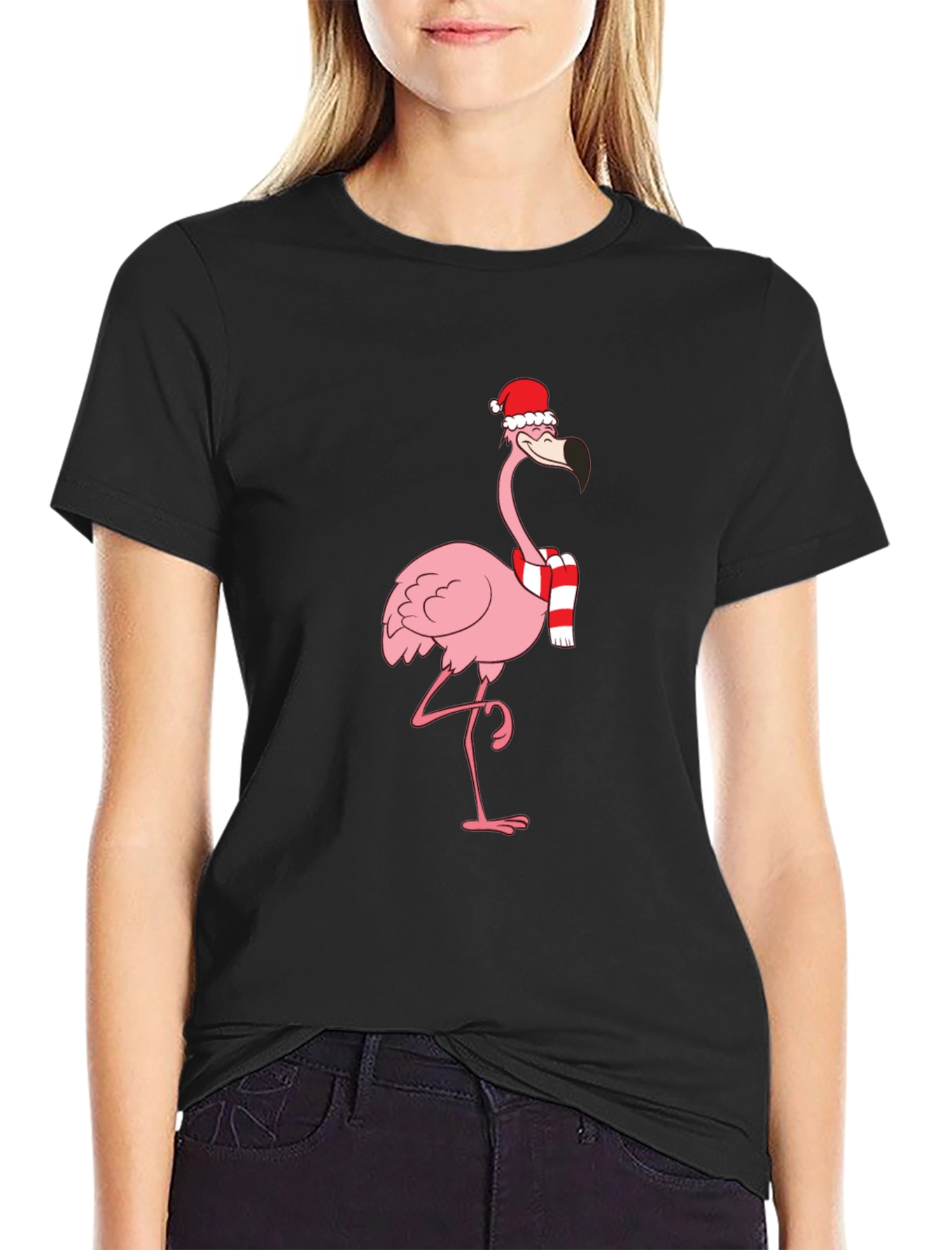 Festive Flamingo Graphic Tee