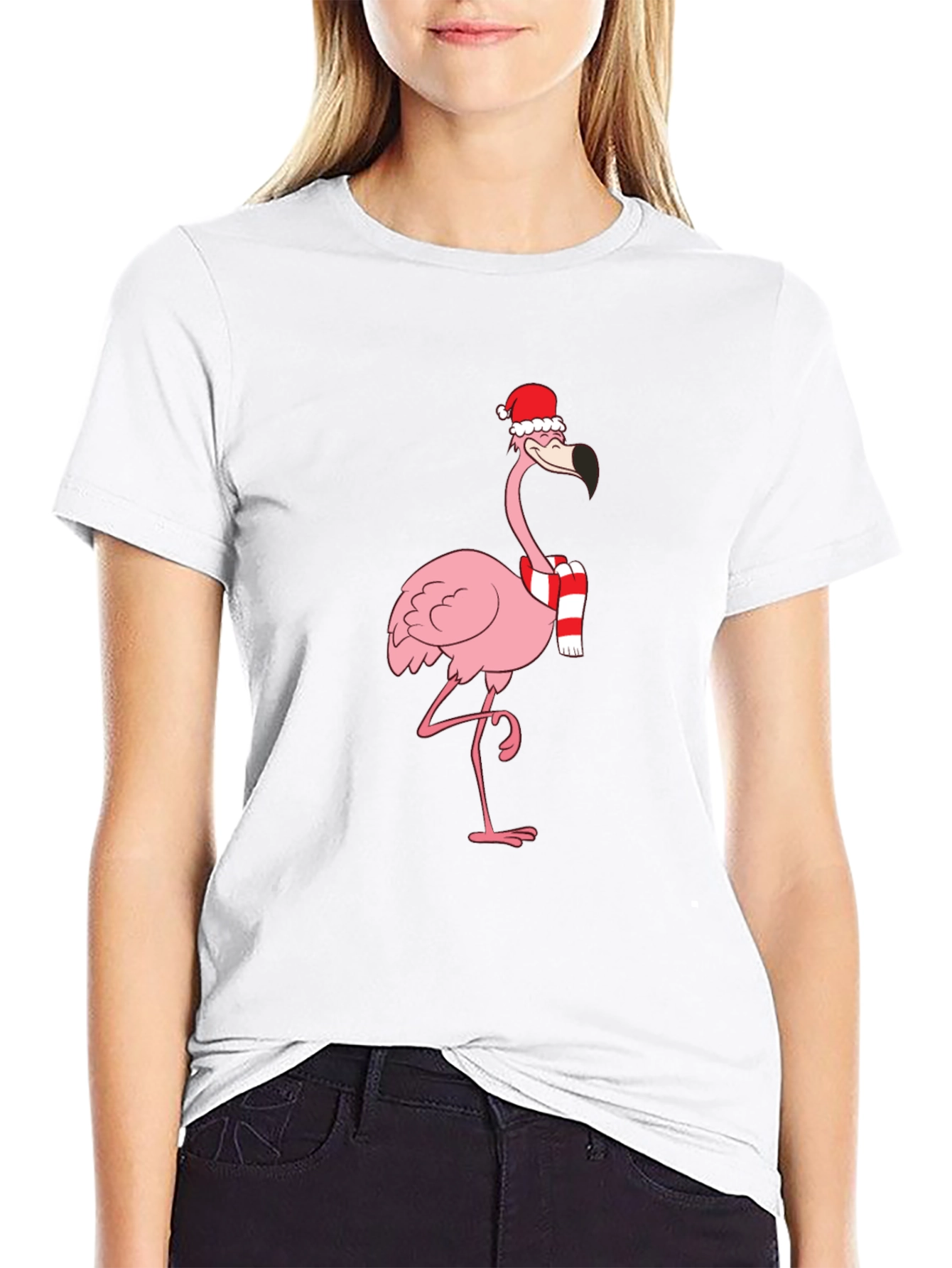Festive Flamingo Graphic Tee