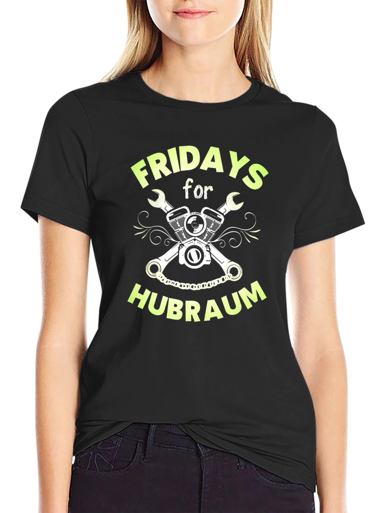 Fridays for Hubraum Graphic T-Shirt - Black