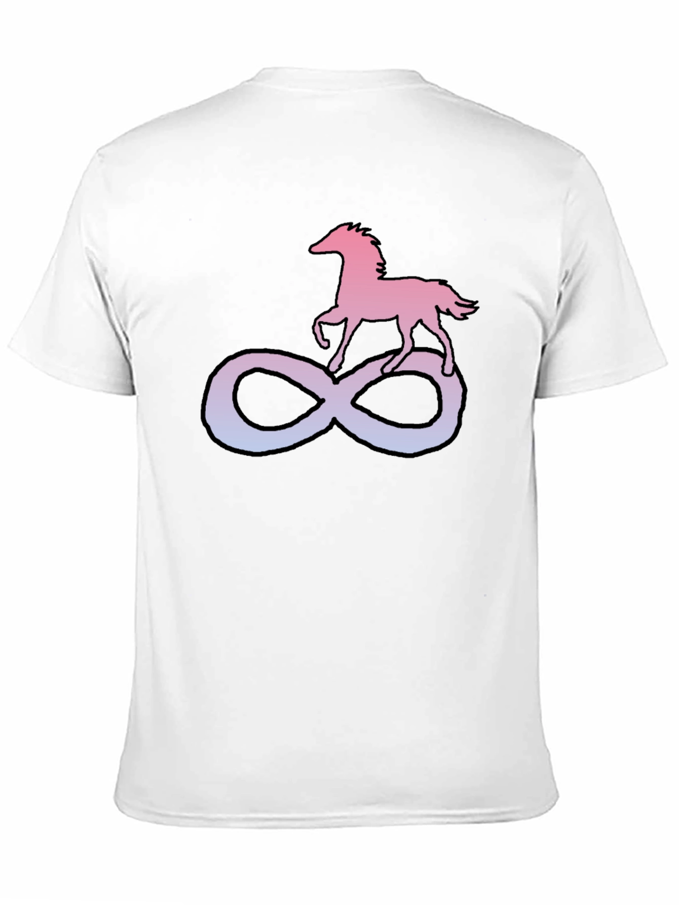 Horse Infinity Symbol Graphic Tee - Black