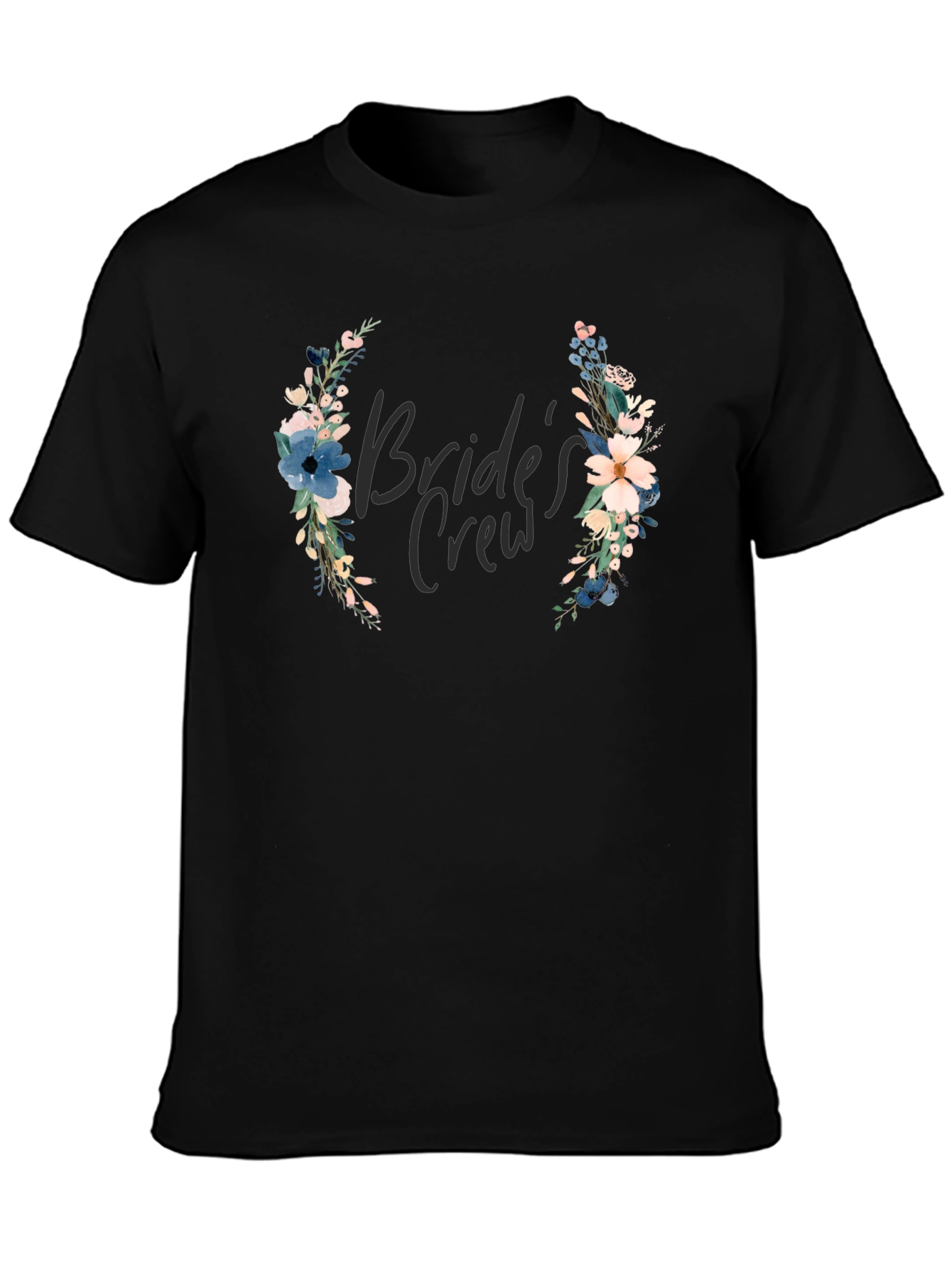 Brides Crew Floral T-Shirt - Wedding Party Apparel