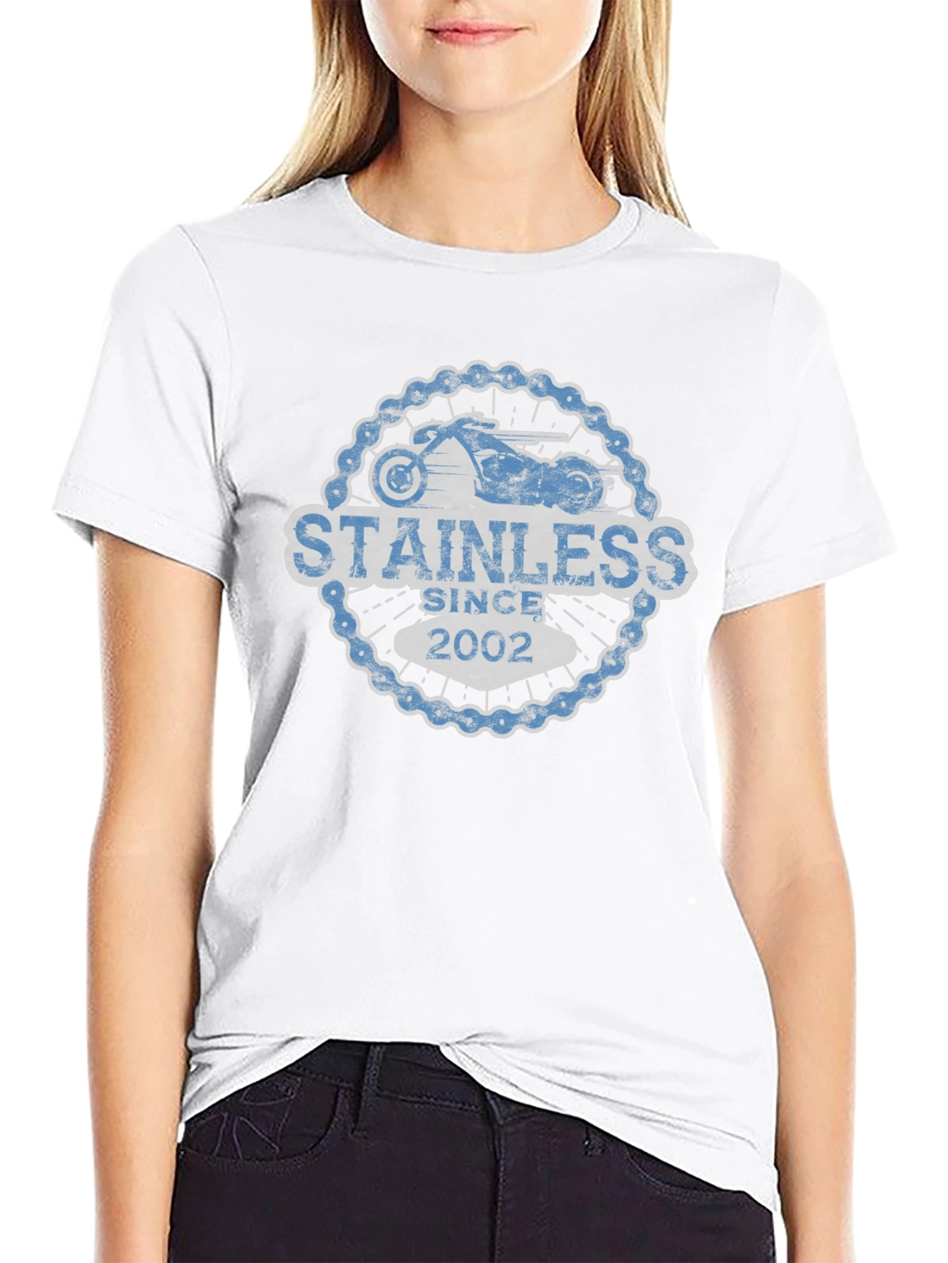 Stainless Since 2002 Motorcycle Chain T-Shirt