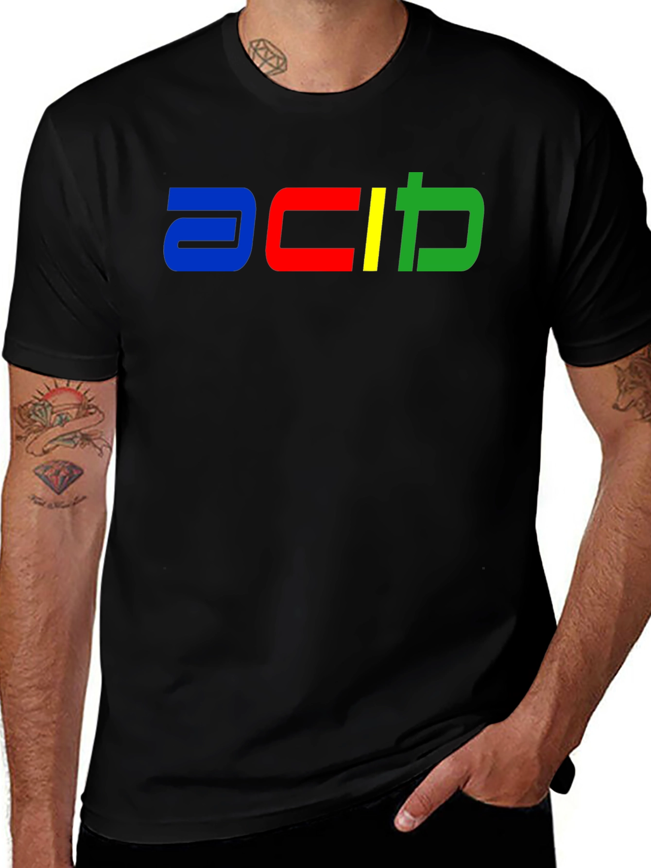 Retro Pixel Logo T-Shirt - Classic Style