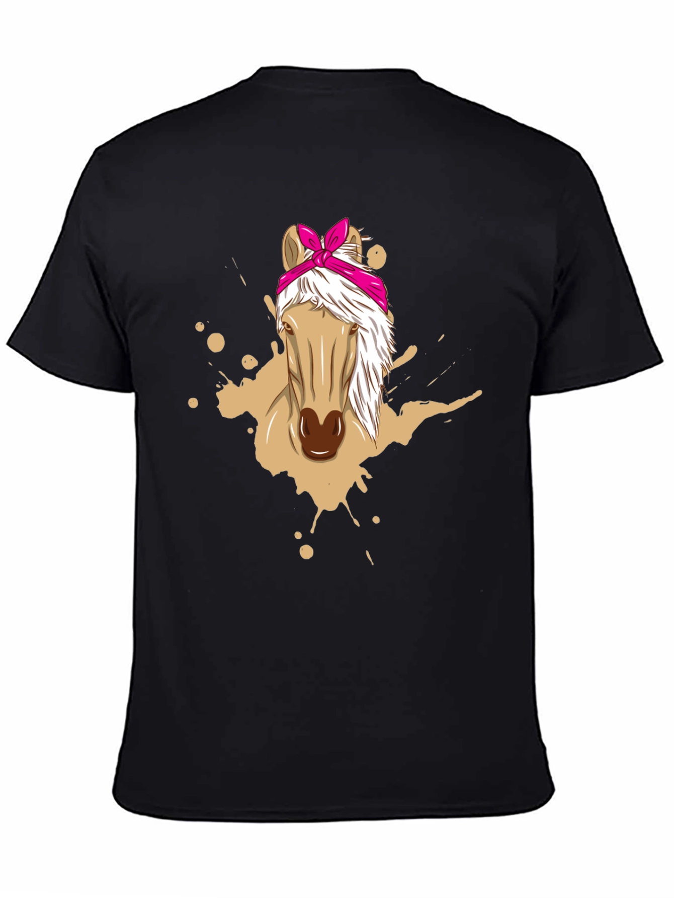 Horse Bandana Graphic Tee - Mens Black T-Shirt