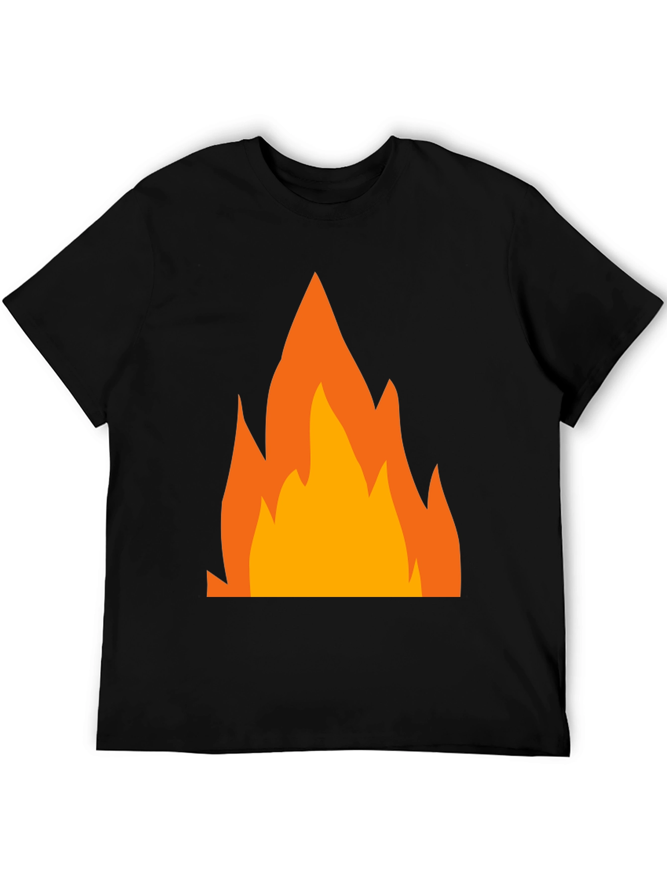 Fiery Graphic Tee - Bold Black T-Shirt