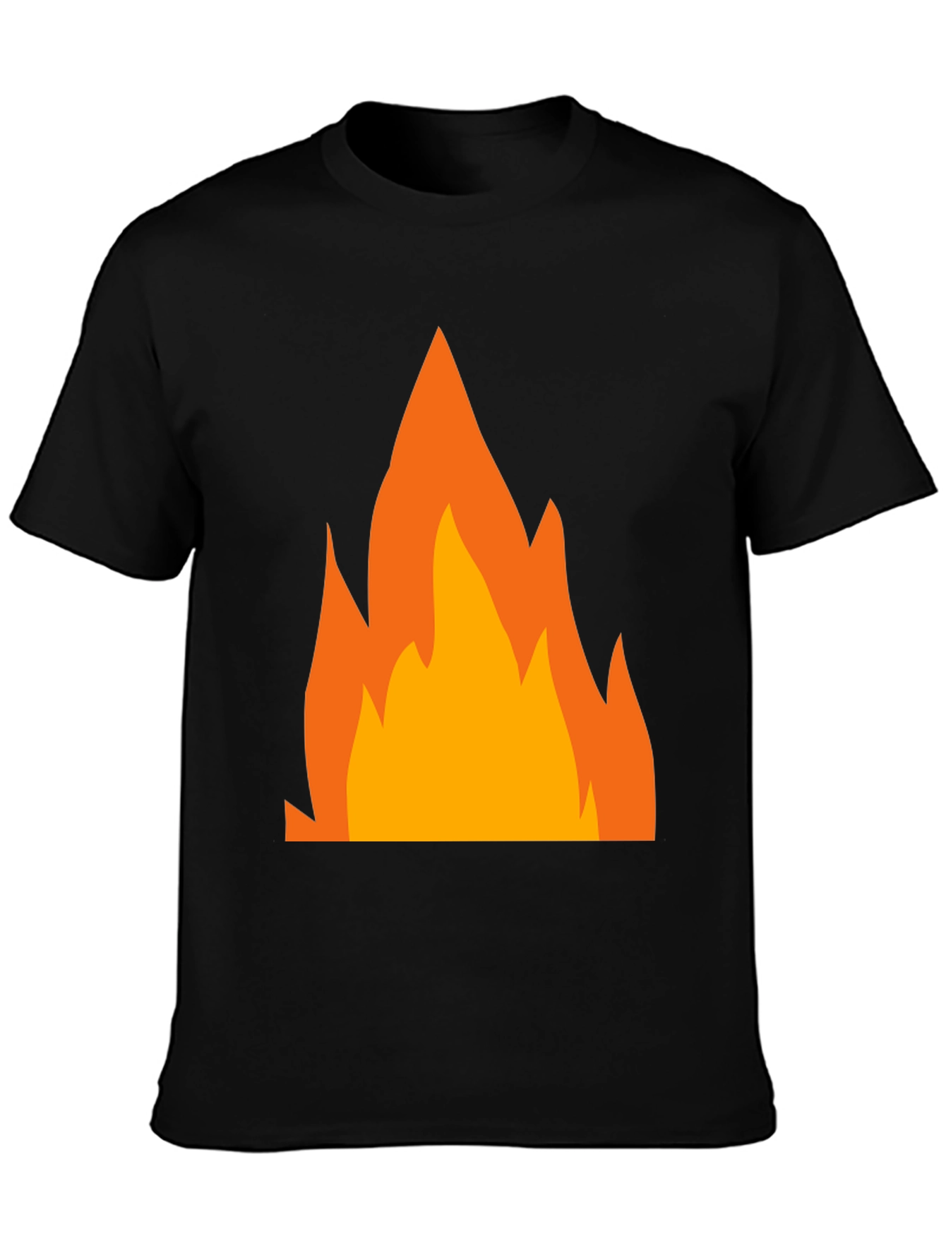 Fiery Graphic Tee - Bold Black T-Shirt