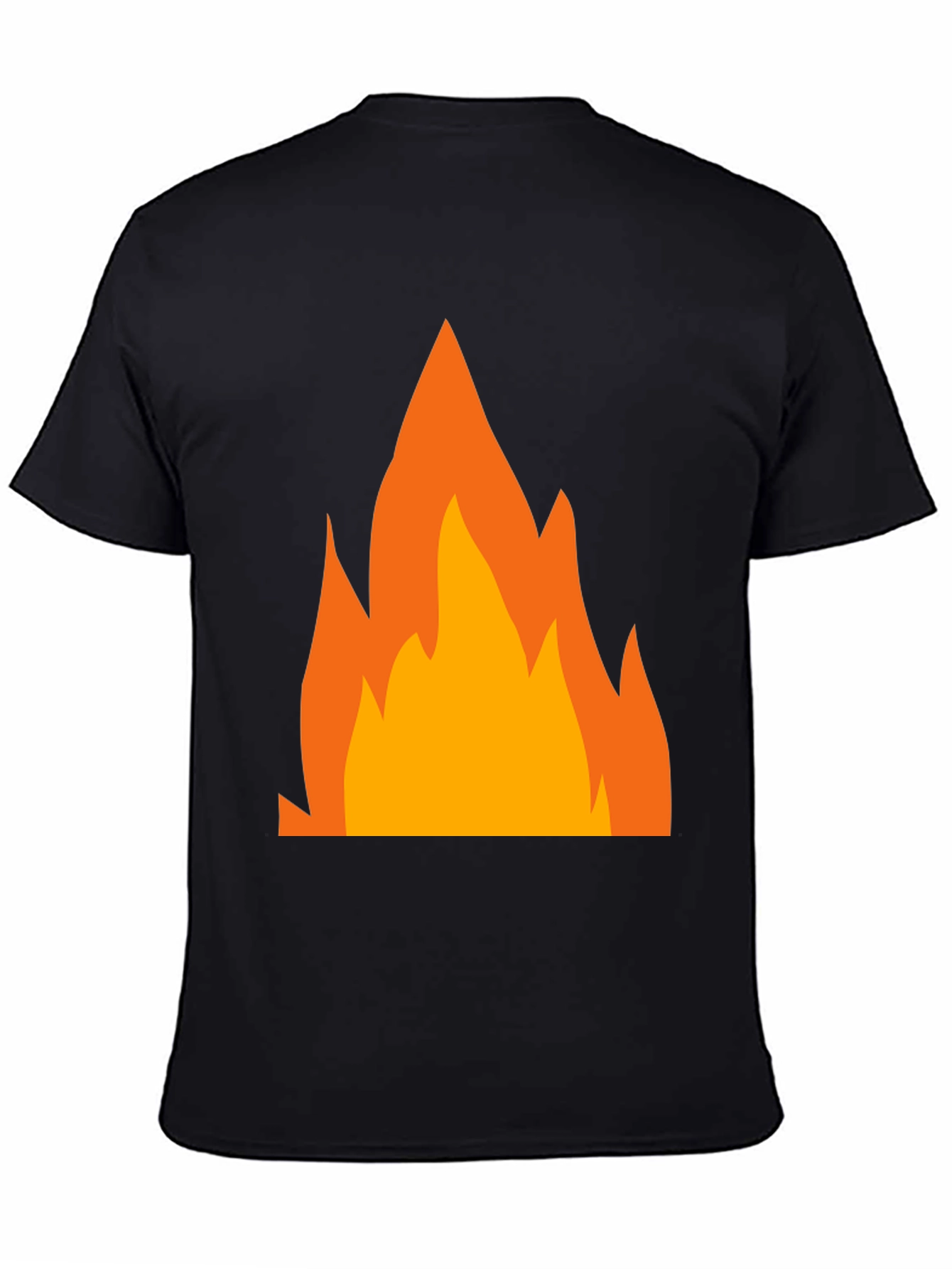 Fiery Graphic Tee - Bold Black T-Shirt