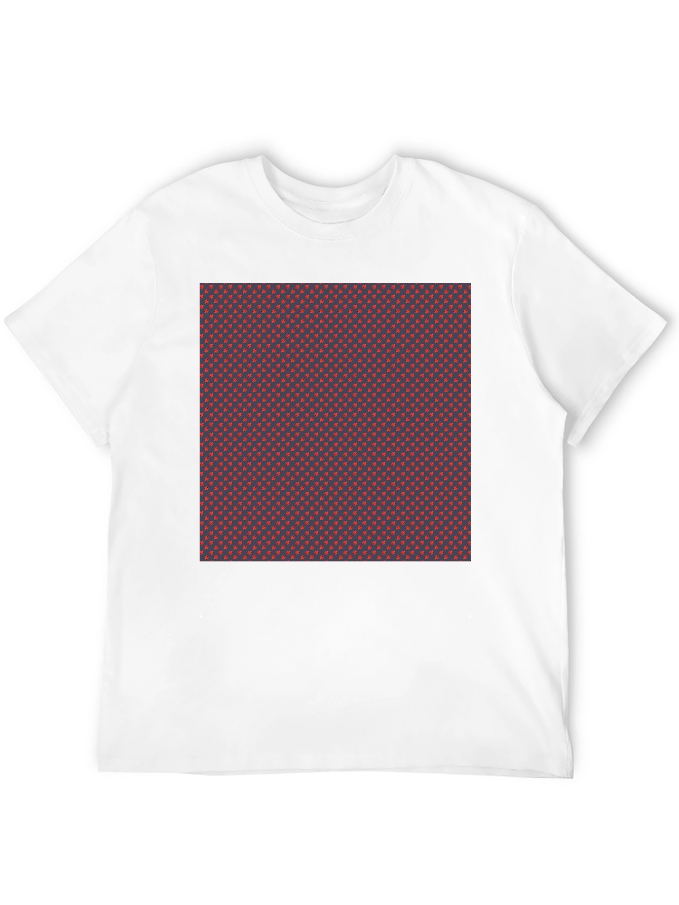 Patterned Crew Neck T-Shirt - Casual Style