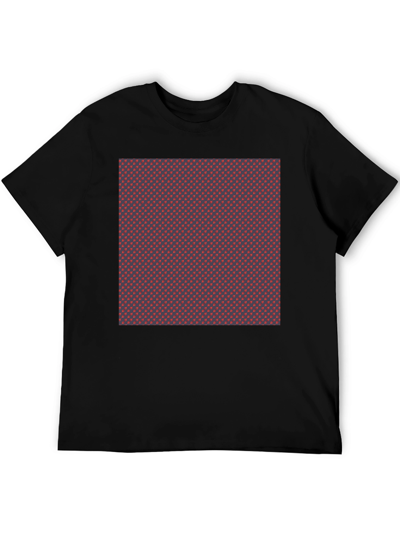 Patterned Crew Neck T-Shirt - Casual Style
