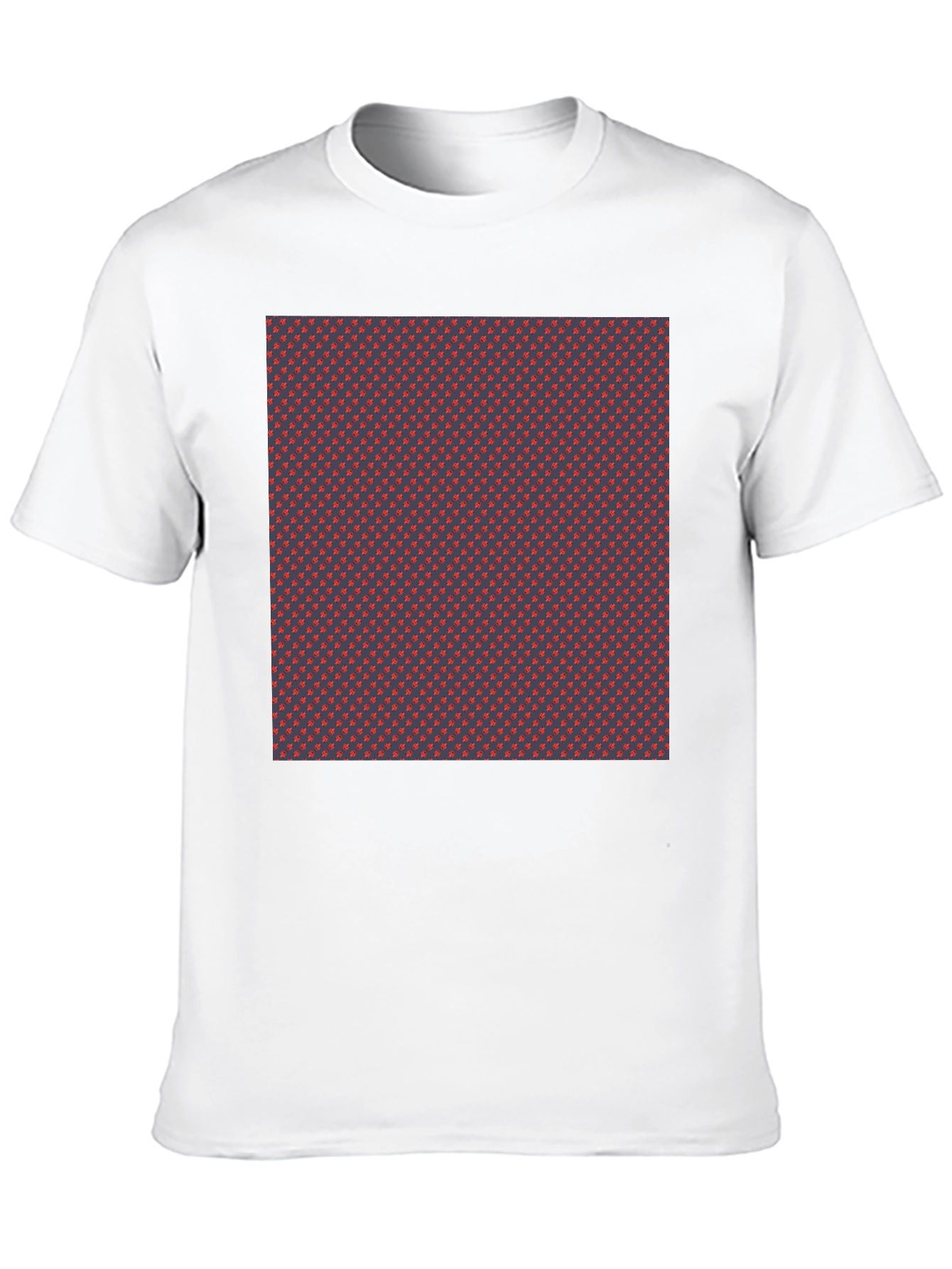 Patterned Crew Neck T-Shirt - Casual Style