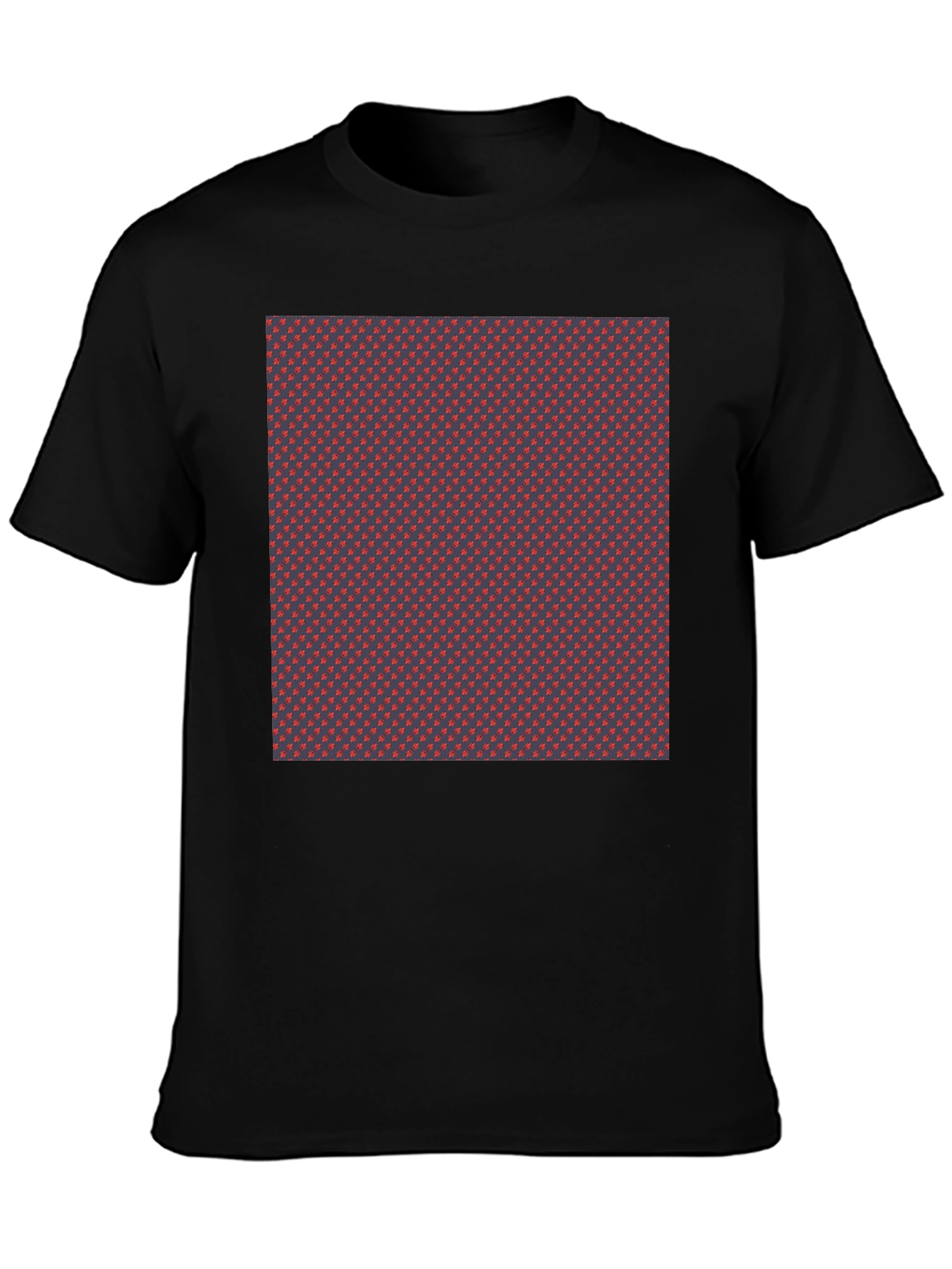 Patterned Crew Neck T-Shirt - Casual Style
