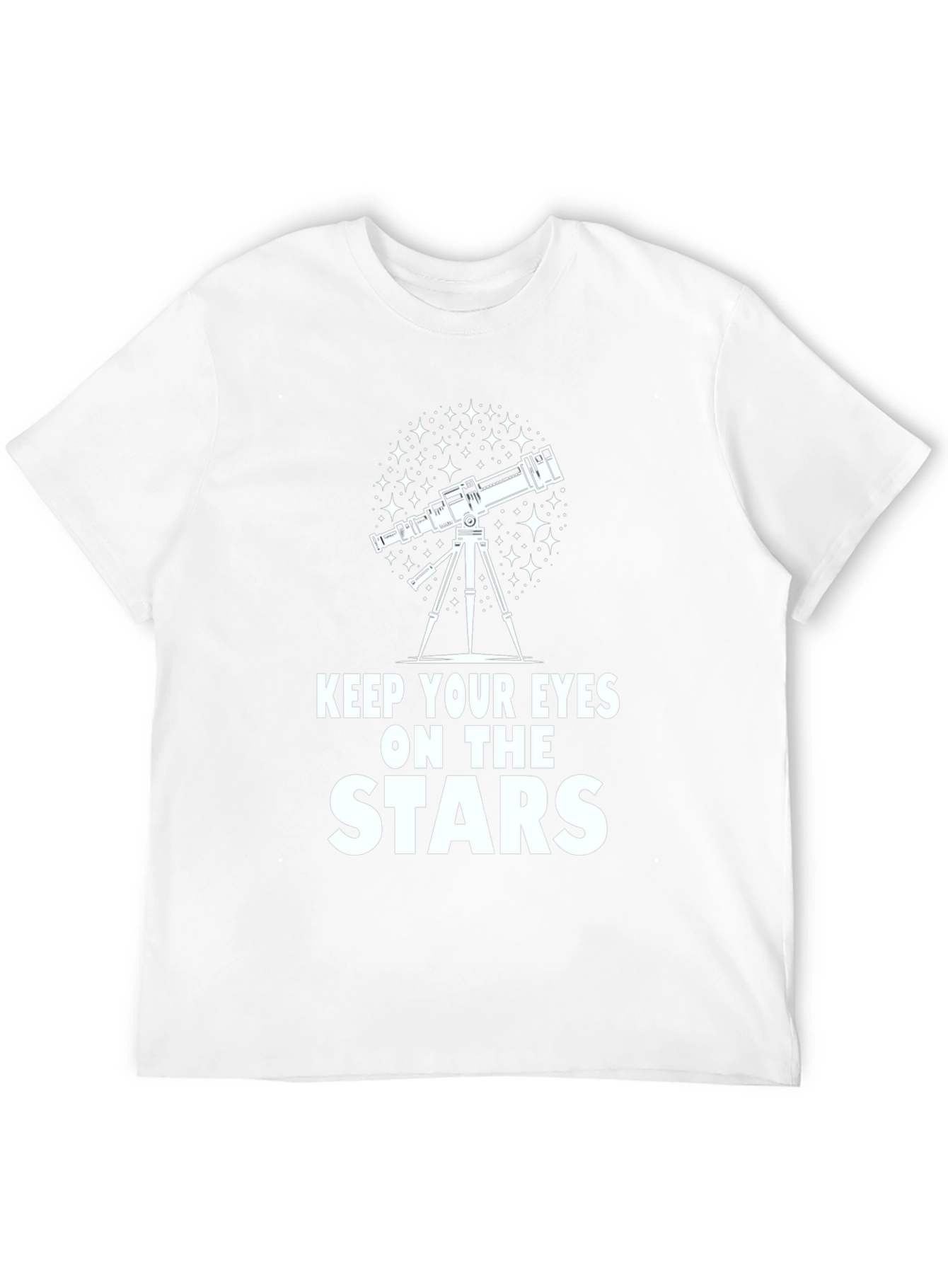 Keep Your Eyes On The Stars Black Graphic Tee
