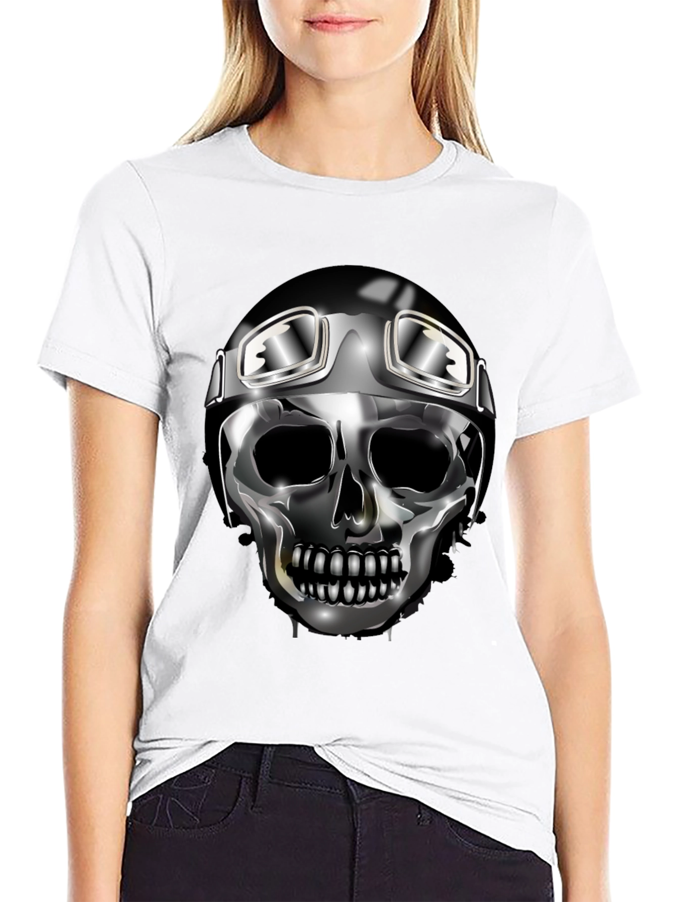 Skull Rider Graphic Tee - Black