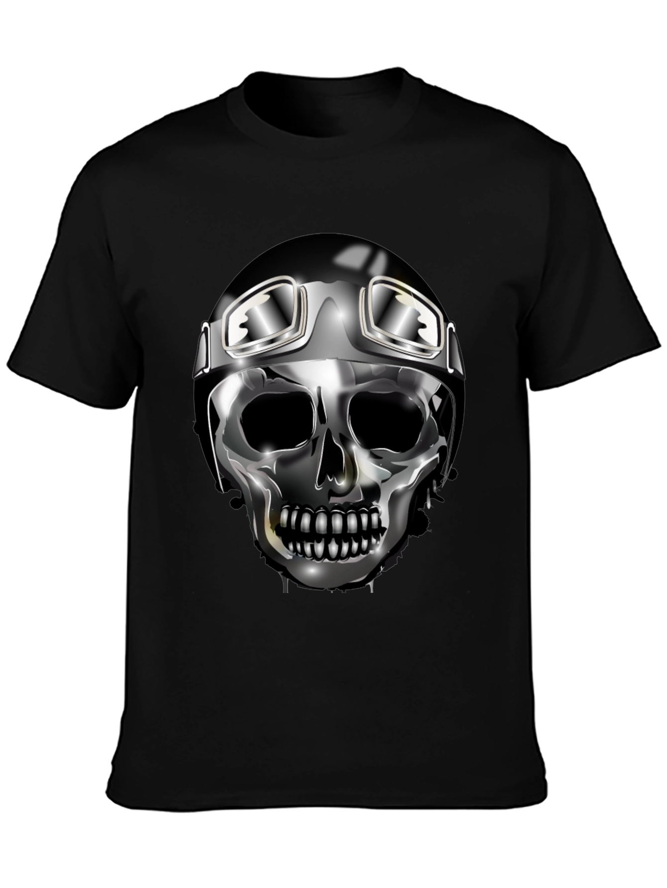 Skull Rider Graphic Tee - Black