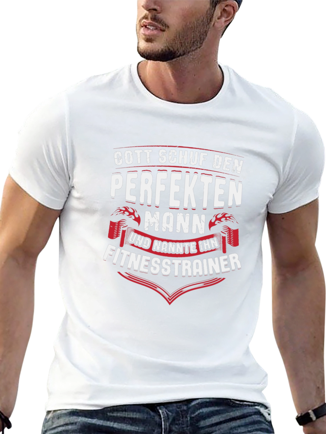 Funny Fitness Trainer T-Shirt - Perfect Man