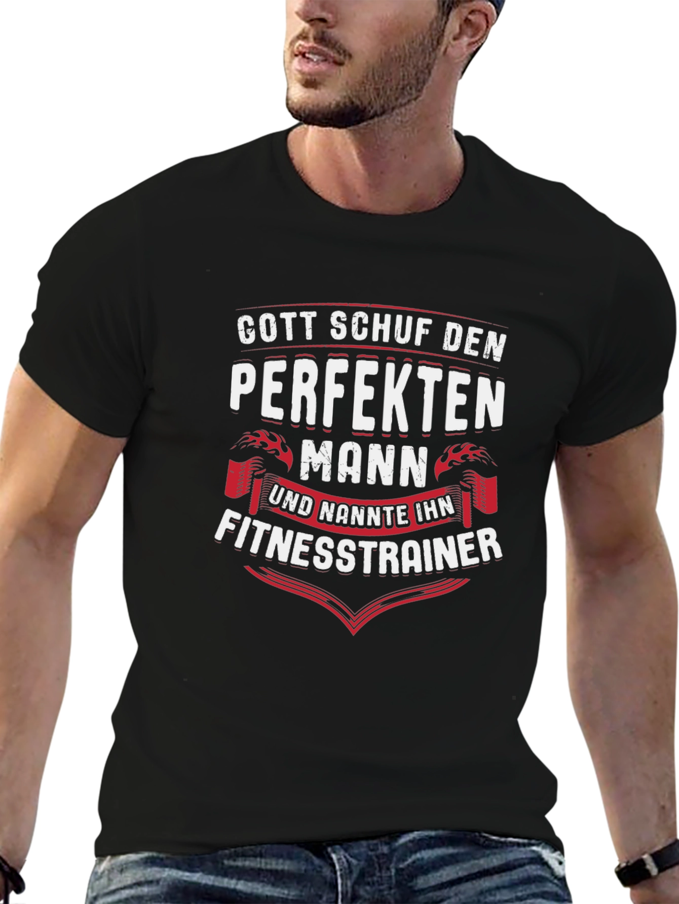Funny Fitness Trainer T-Shirt - Perfect Man
