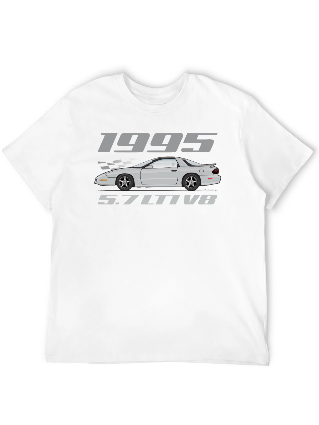 1995 5.7L LT1 V8 Car Graphic Black T-Shirt
