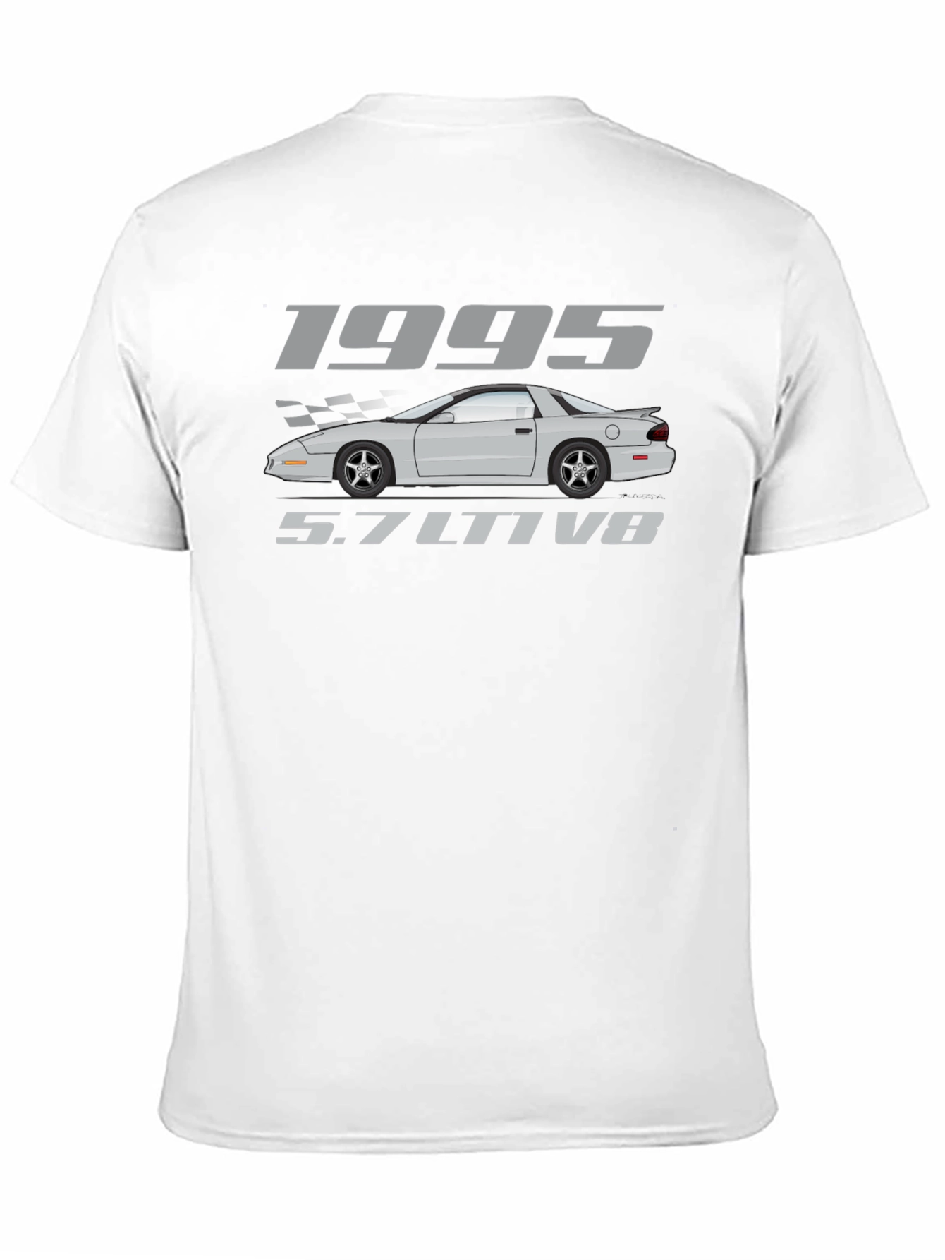 1995 5.7L LT1 V8 Car Graphic Black T-Shirt