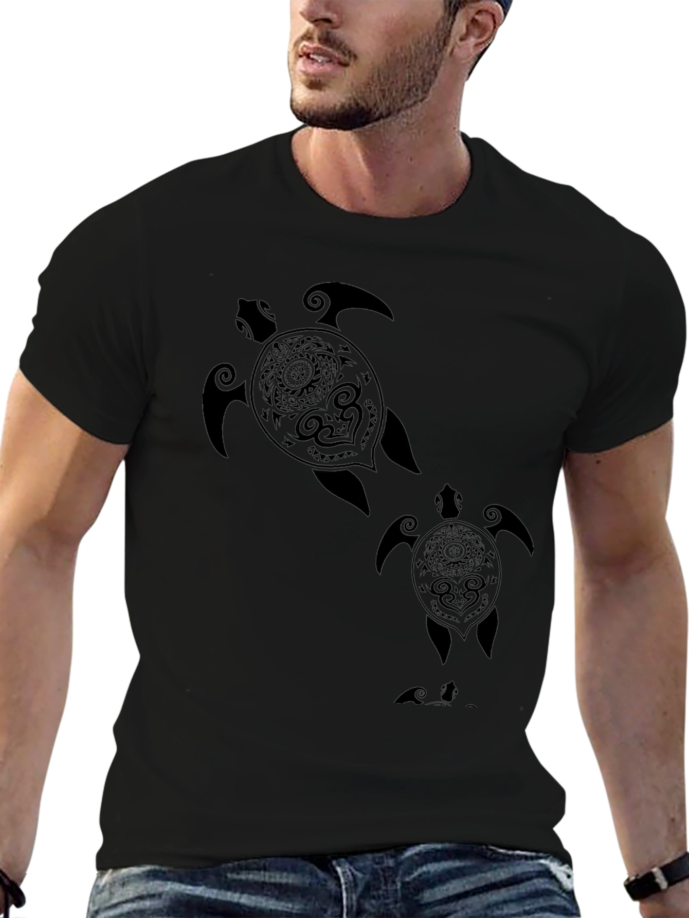 Turtle Graphic Tee - Black