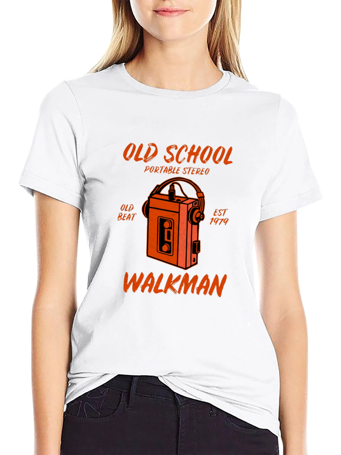 Old School Walkman T-Shirt - Retro Portable Stereo