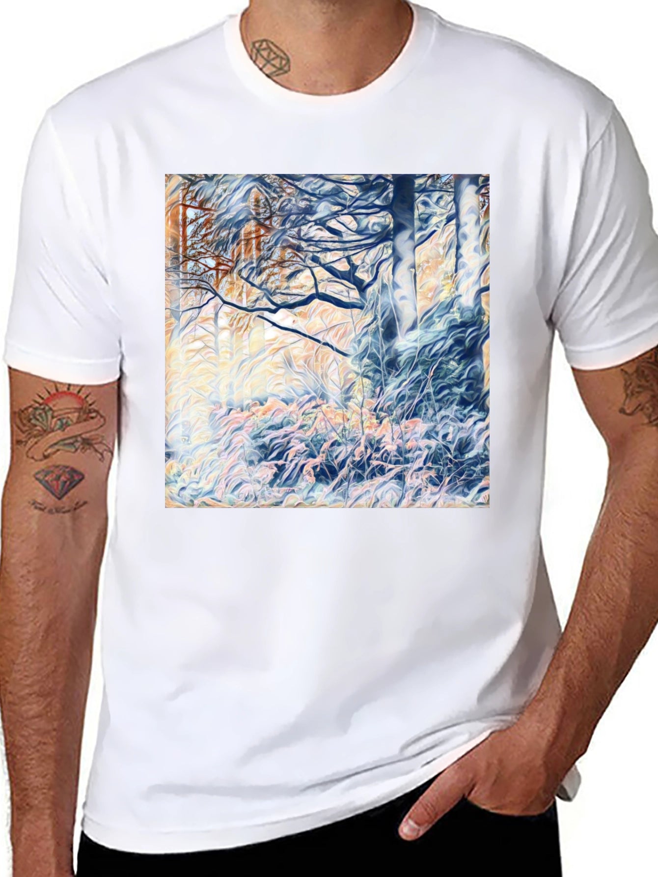 Abstract Forest Graphic T-Shirt