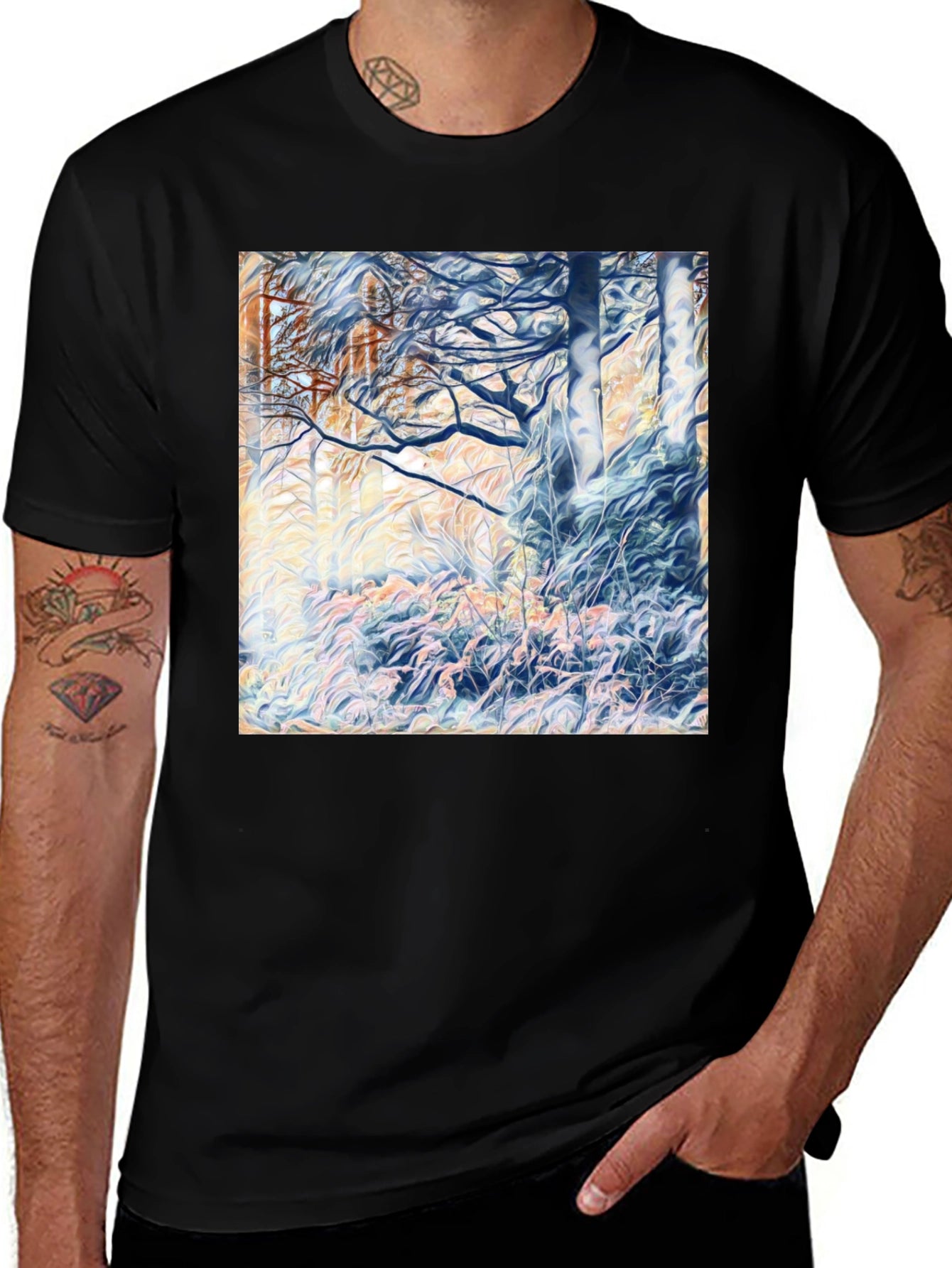 Abstract Forest Graphic T-Shirt
