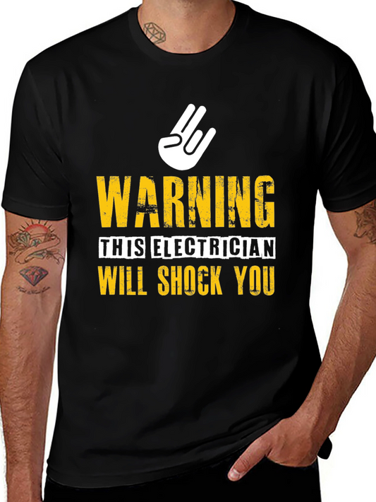 Electrician Warning Graphic Tee