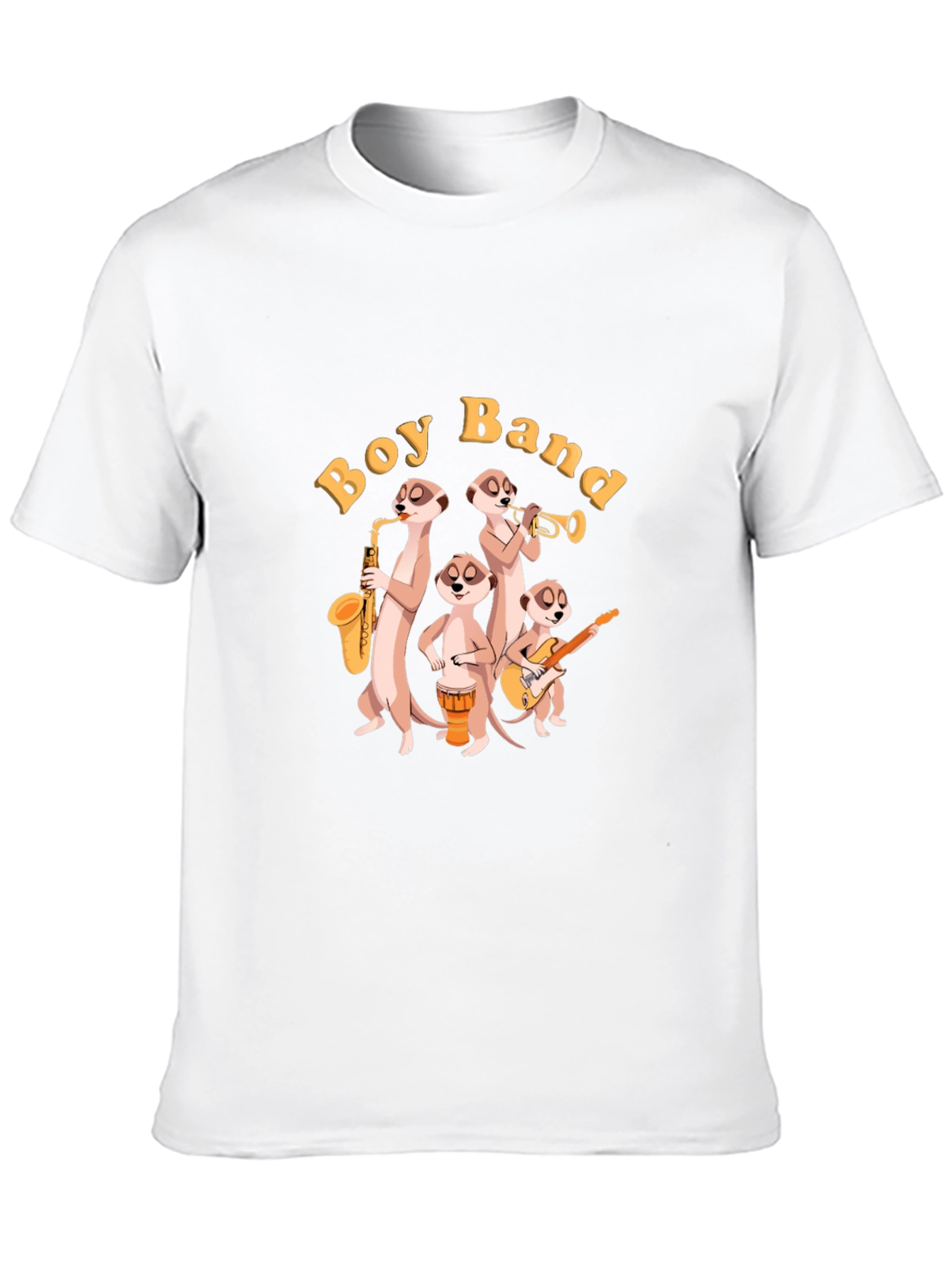 Meerkat Boy Band Graphic Black T-Shirt