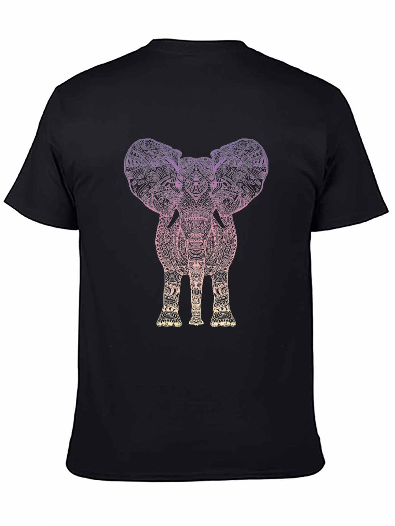 Elephant Graphic Tee - Stylish Mens Black T-Shirt