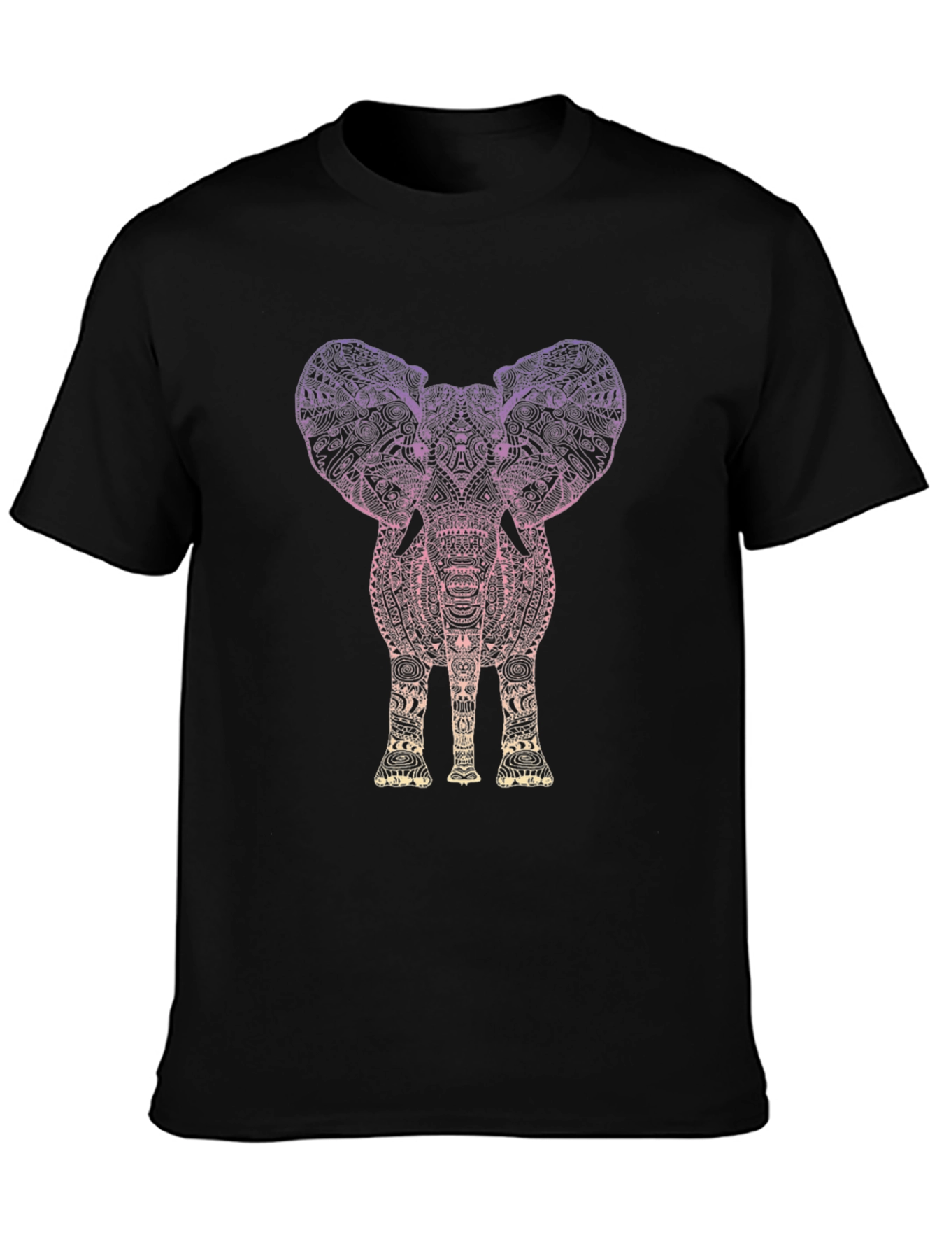 Elephant Graphic Tee - Stylish Mens Black T-Shirt