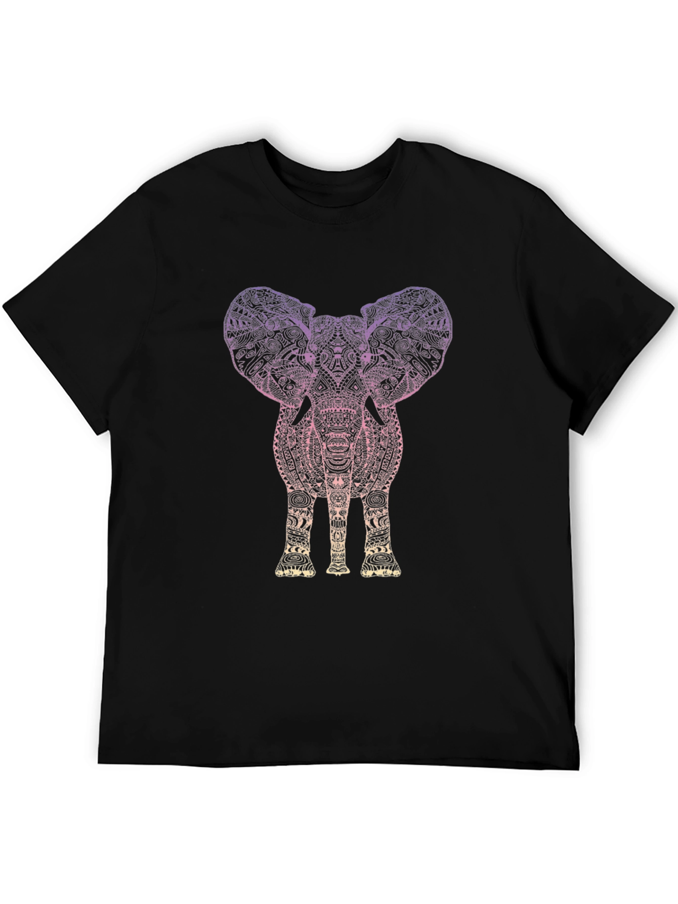 Elephant Graphic Tee - Stylish Mens Black T-Shirt