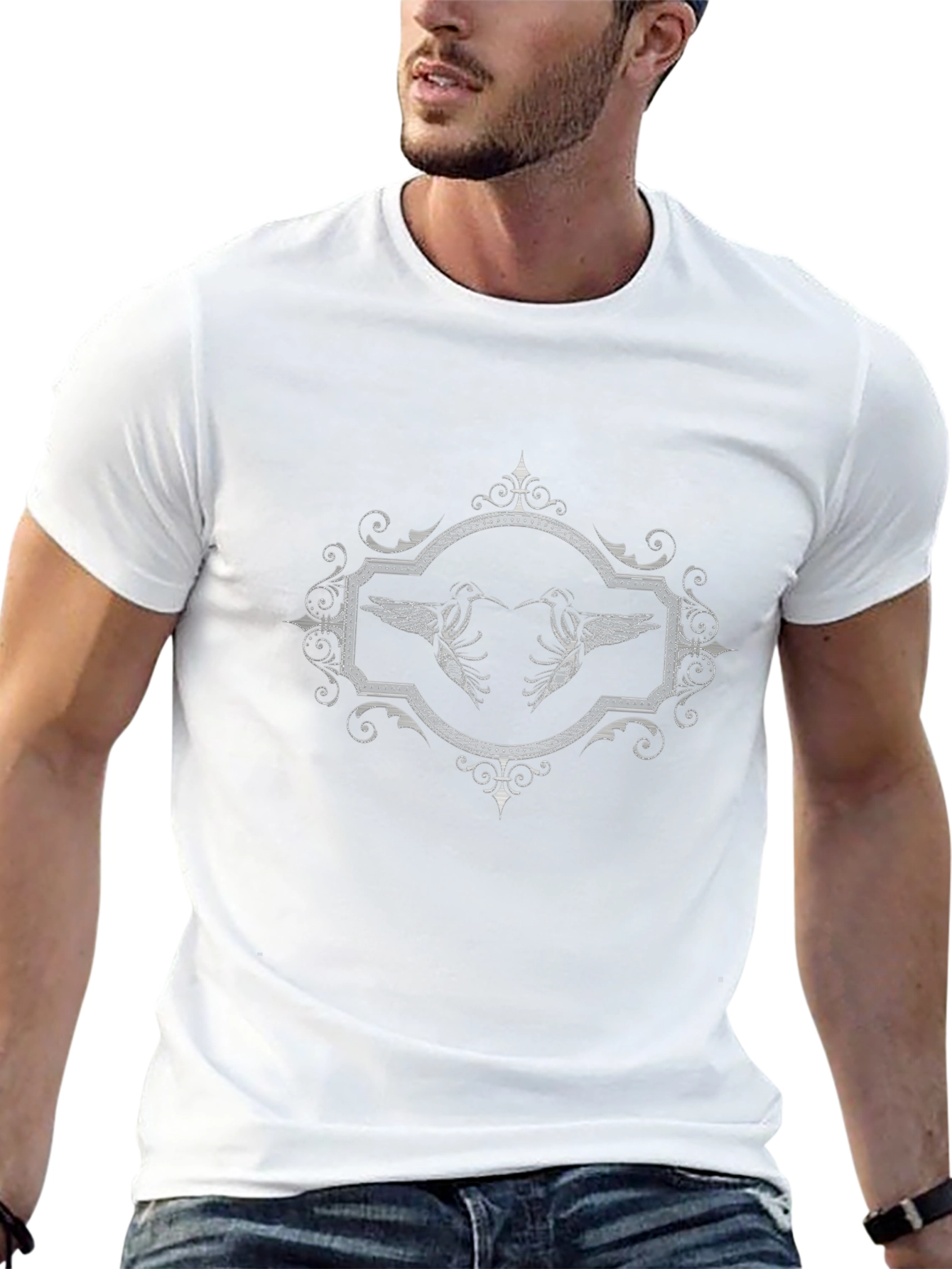 Hummingbird Graphic Tee - Elegant Black T-Shirt